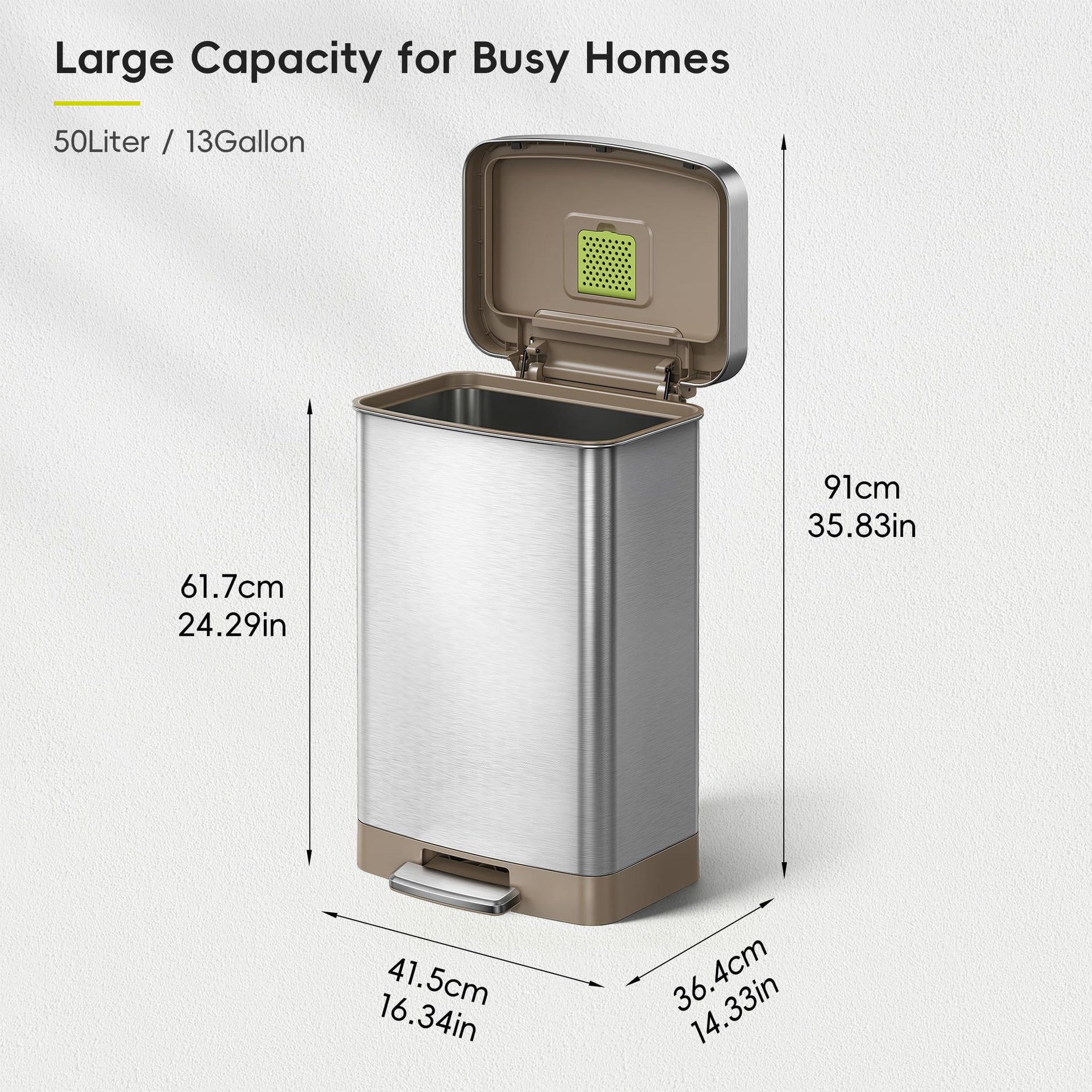 Hudson Matte Stainless 50 Liter