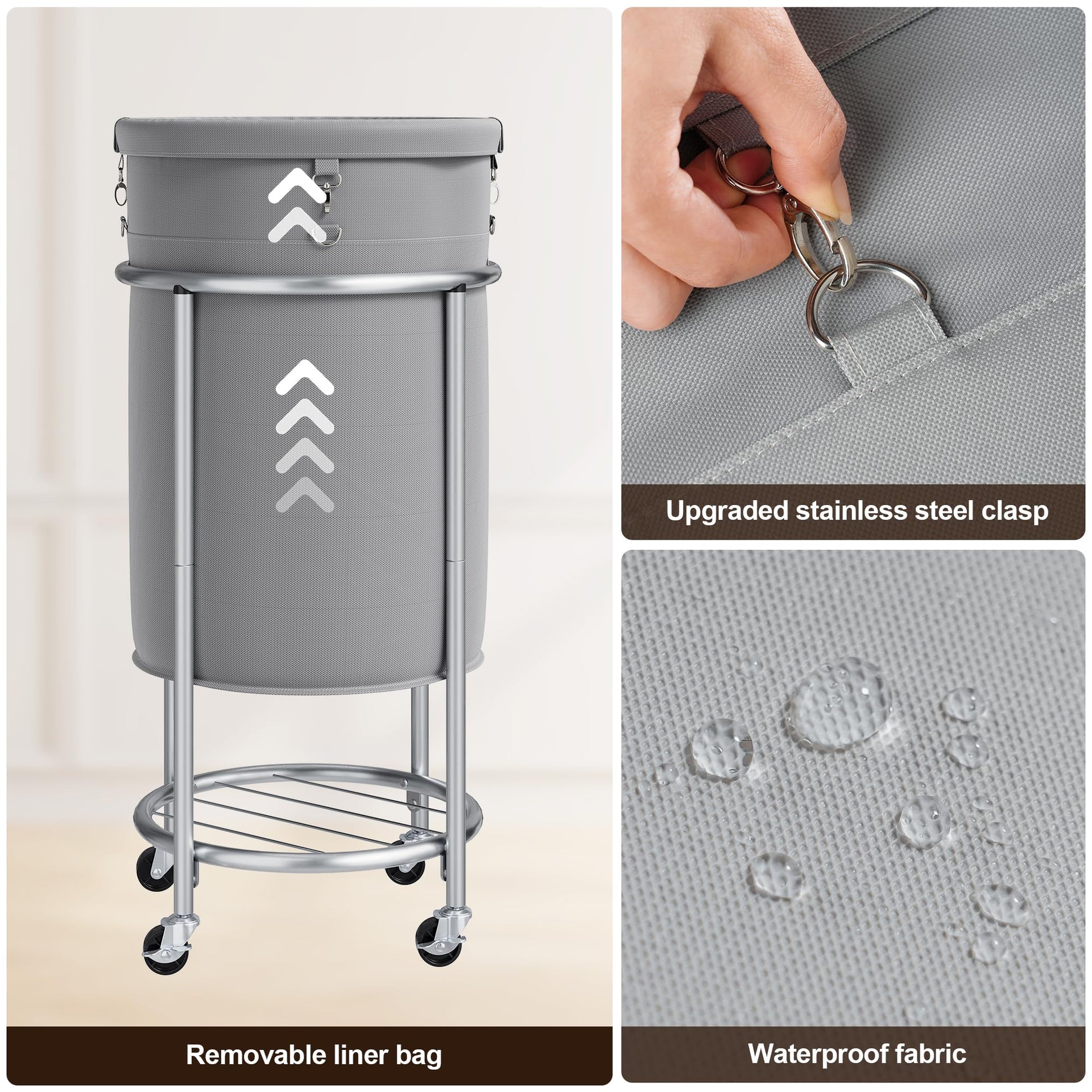 Laundry Basket with Wheels
