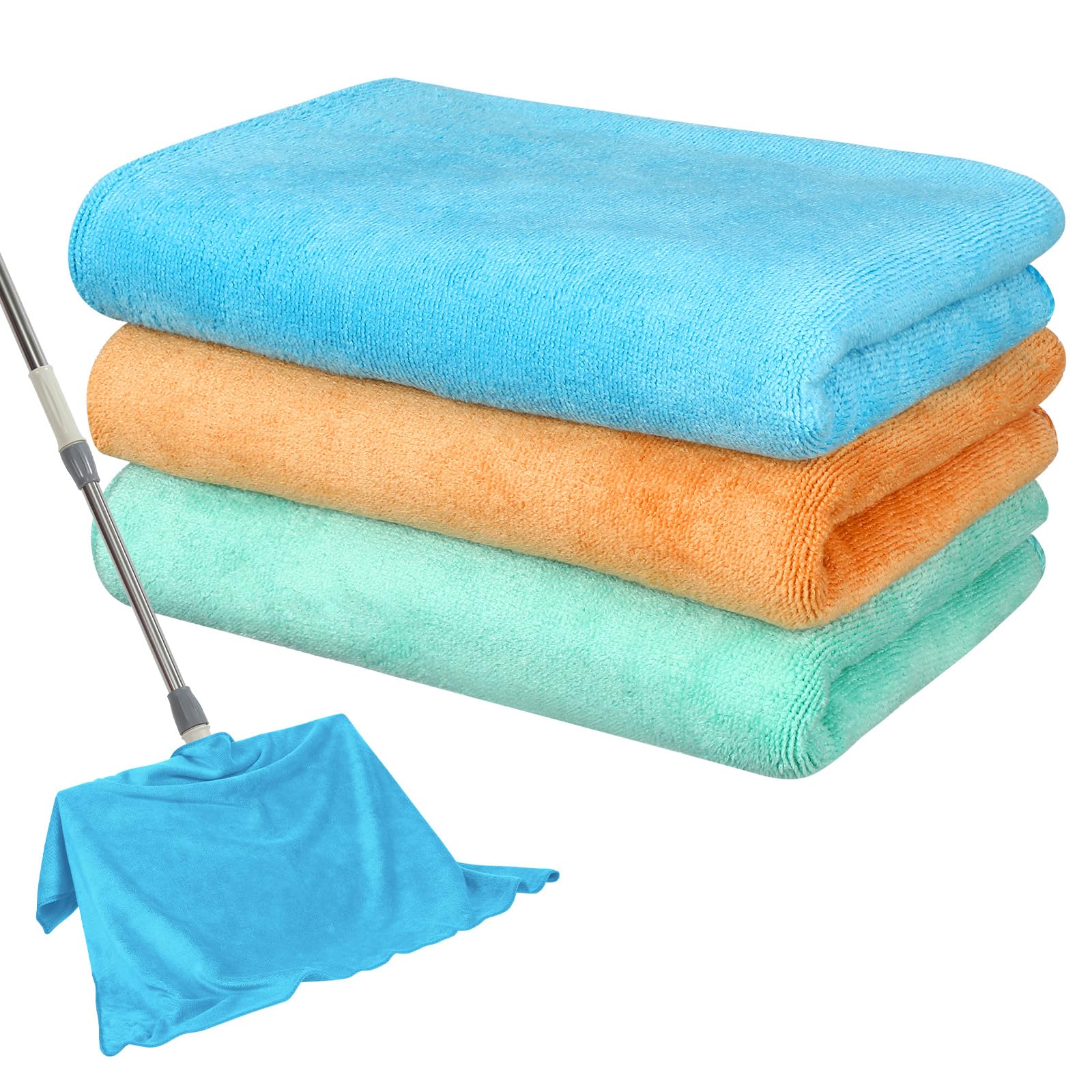 3 Pcs Extra Large Microfiber Cleaning Cloth 30" x 20" Washable Reusable Microfiber Towel Streak Free Lint Free Cloth for Cleaning Home Glass Office Window Bathrooms (3 Count)