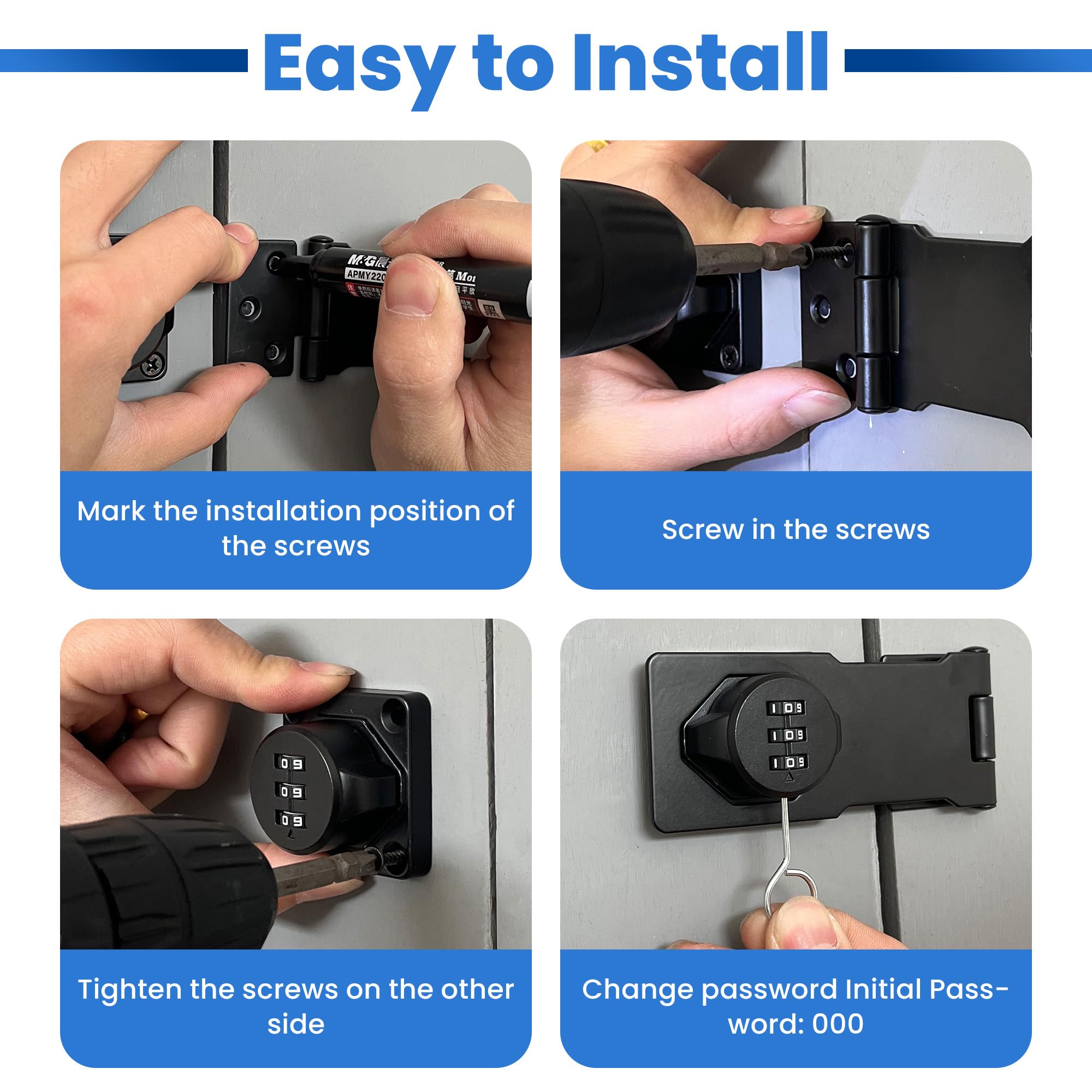 Keyless Cabinet Lock with Combination Code (2 Count)