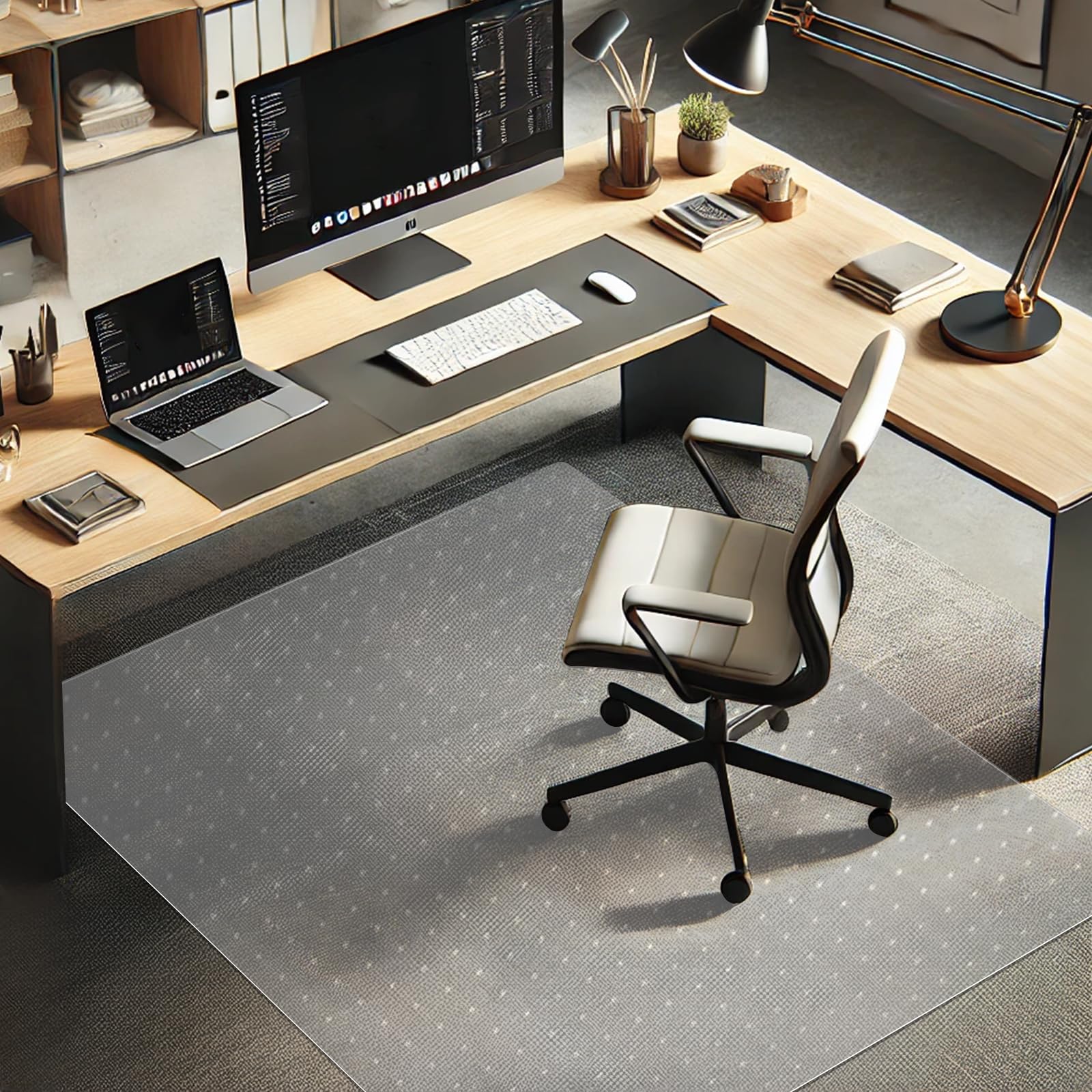 Chair Mat for Carpet 48"x 36" with Lip Chair Mat Thick and Sturdy