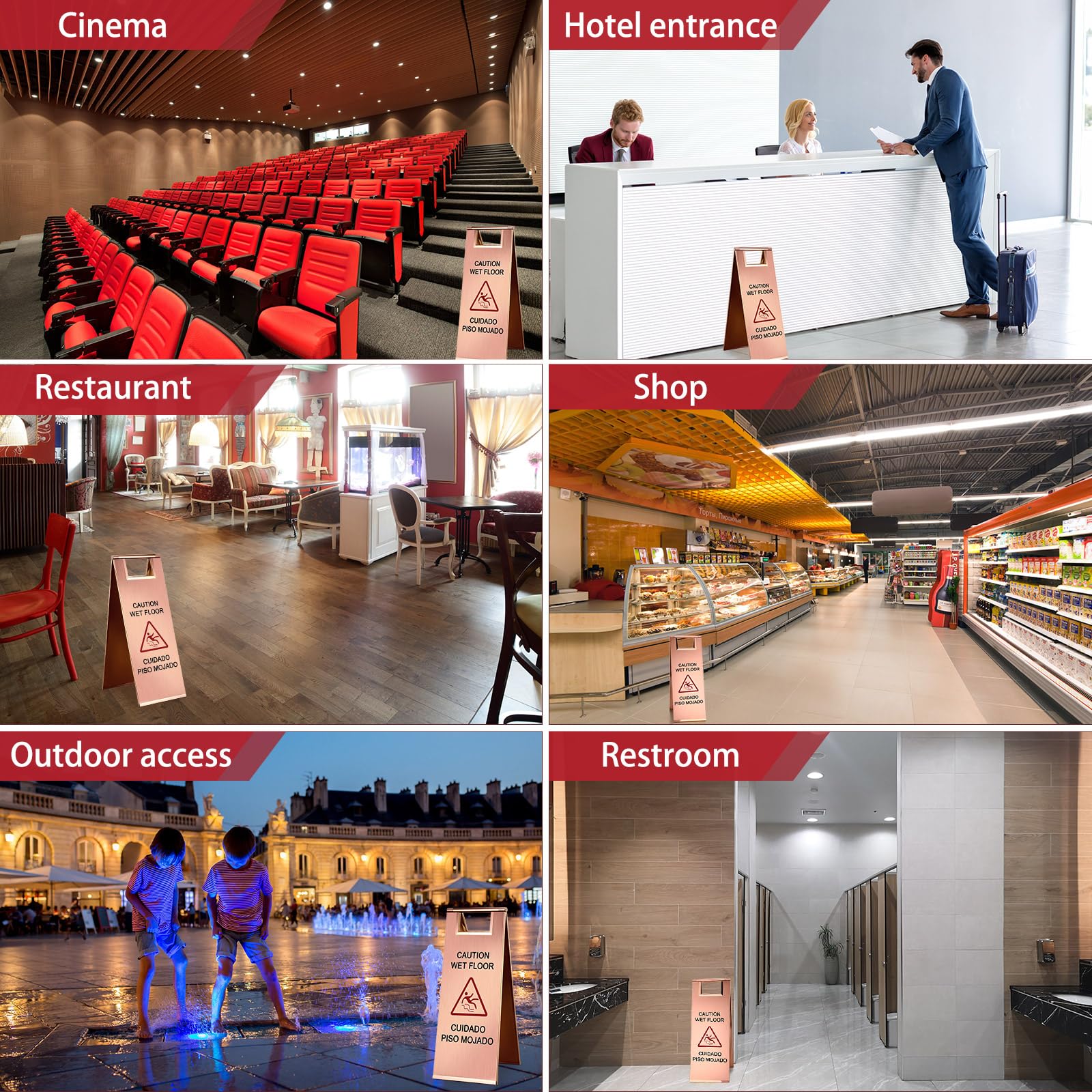 2 Pcs Wet Floor Sign (2 Count)