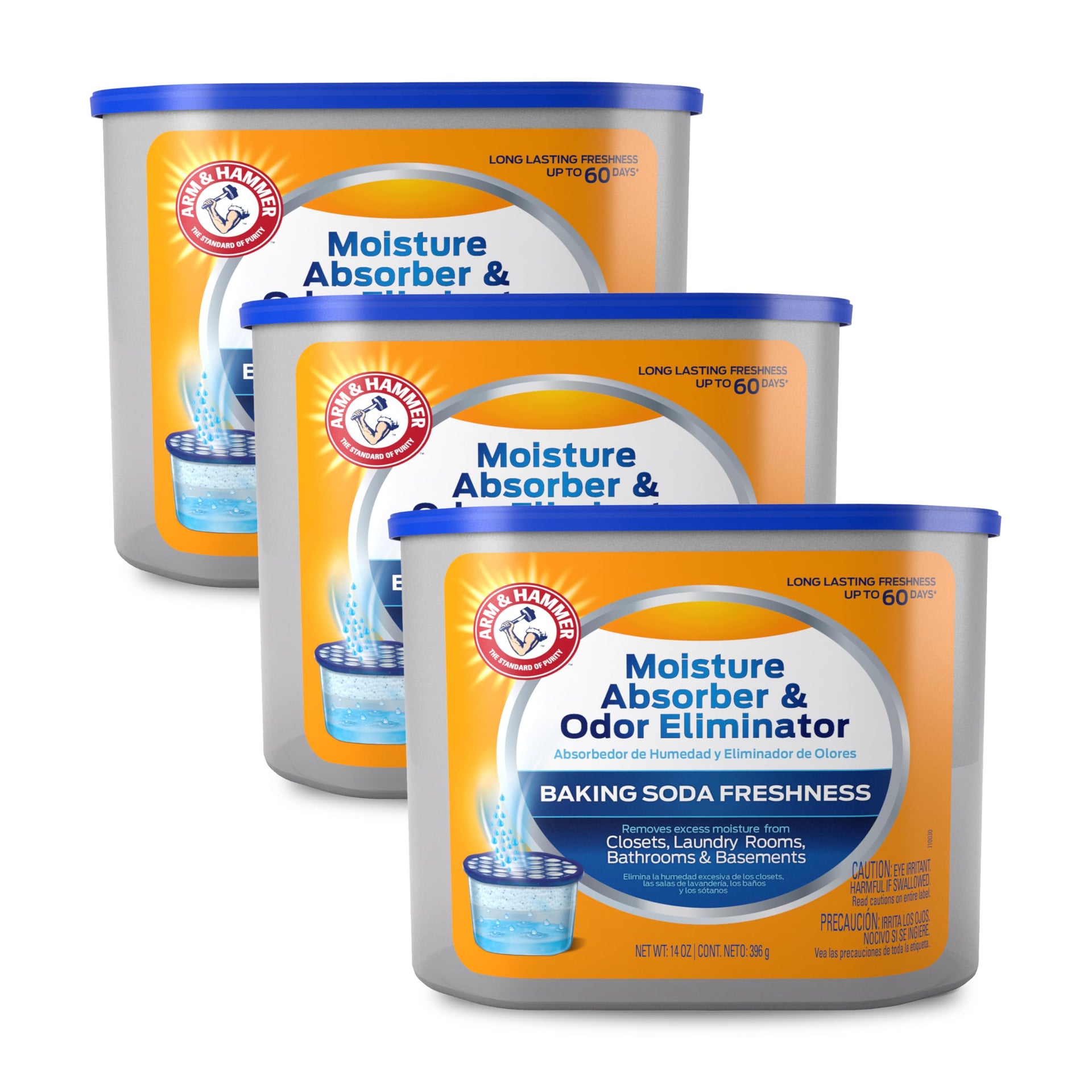 Fragrance Free Refillable Moisture Absorber and Odor Eliminator 14 oz. Tub (42 Ounce)