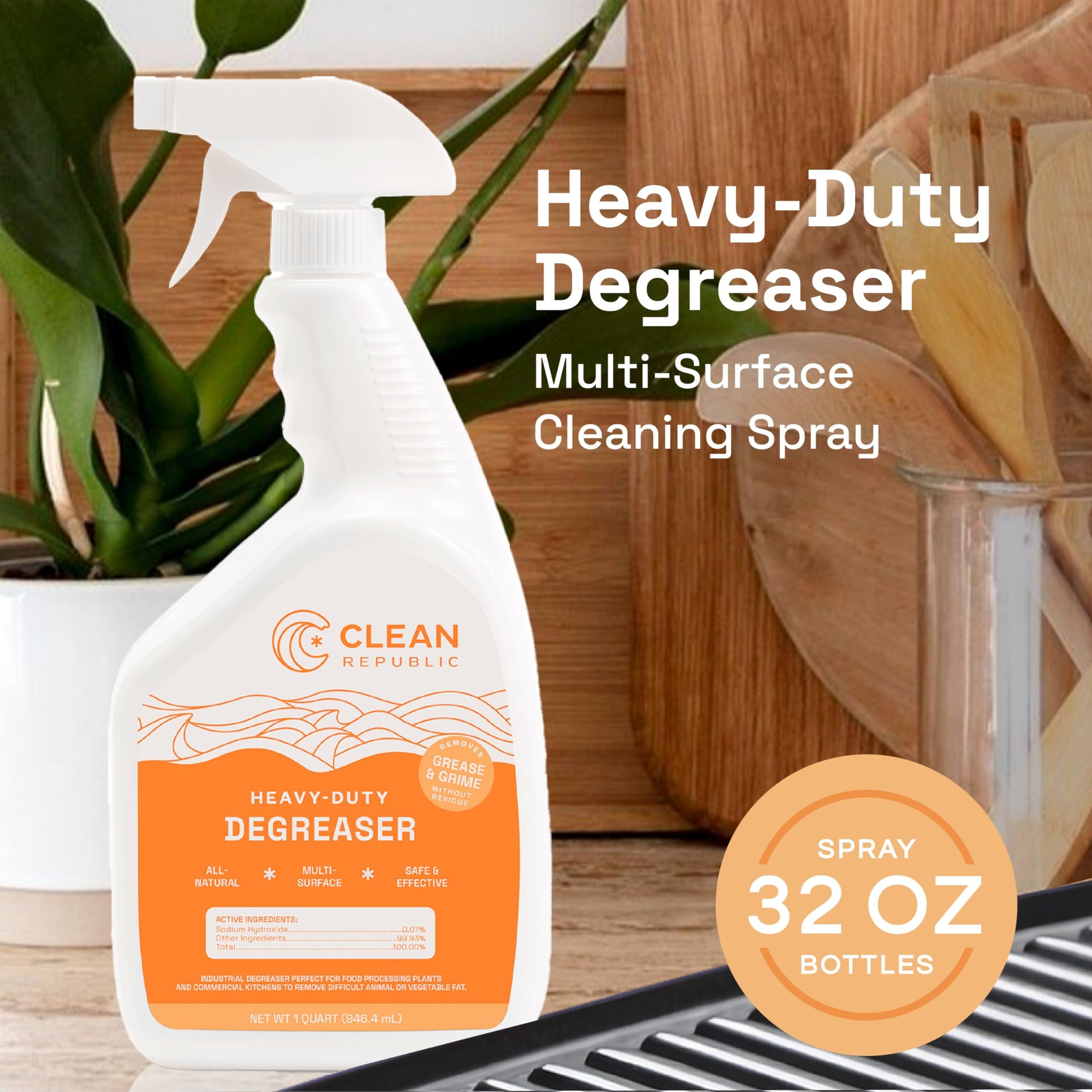 Heavy Duty Degreaser for Kitchen & Grills (64 Fl Oz)