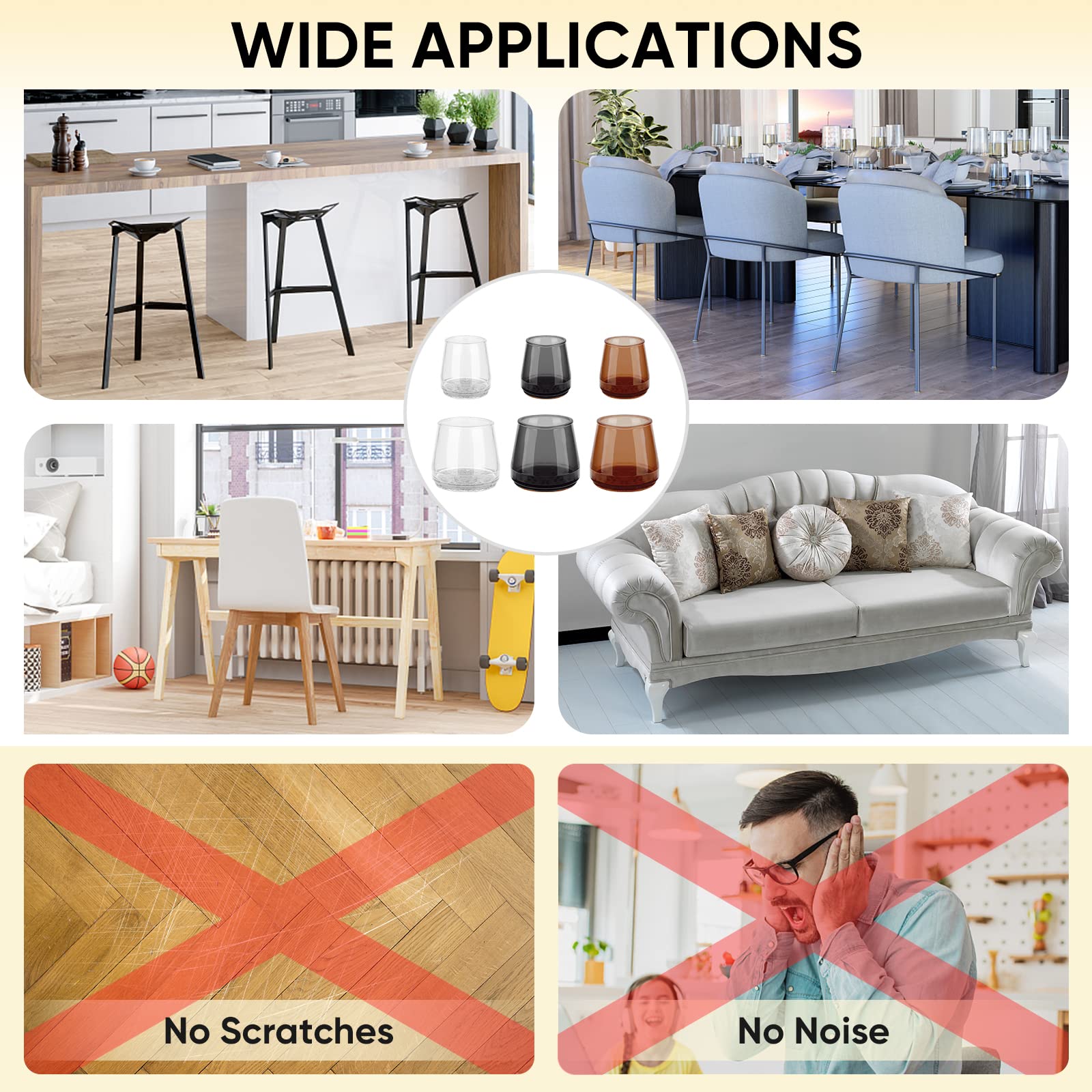 Silicone Chair Leg Floor Protectors
