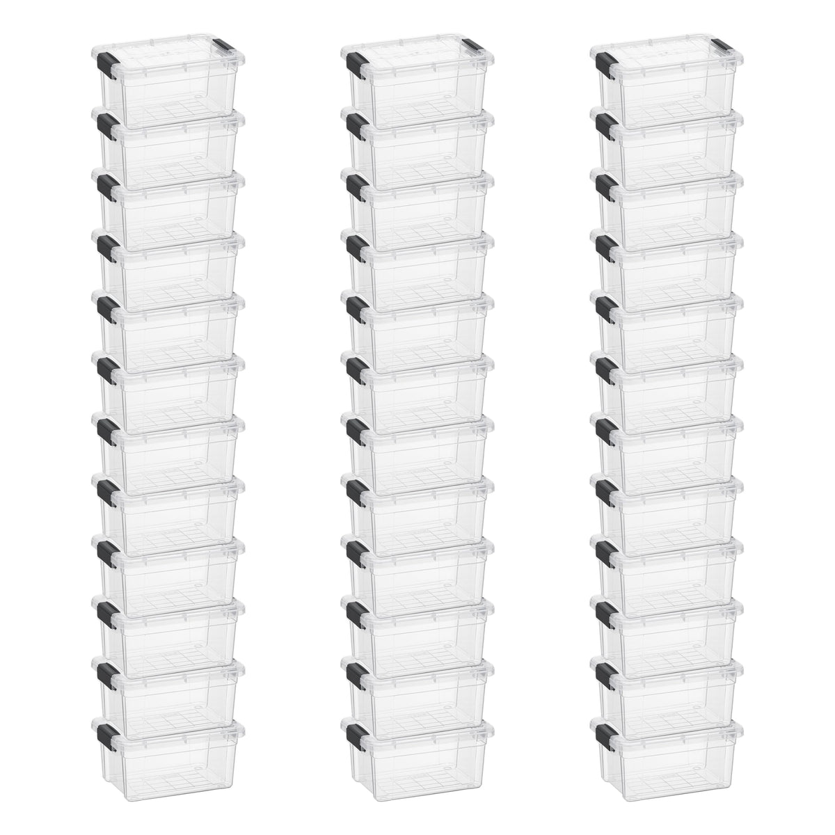 3.4 Quart Clear Plastic Storage Boxes with Lids (36 Count)