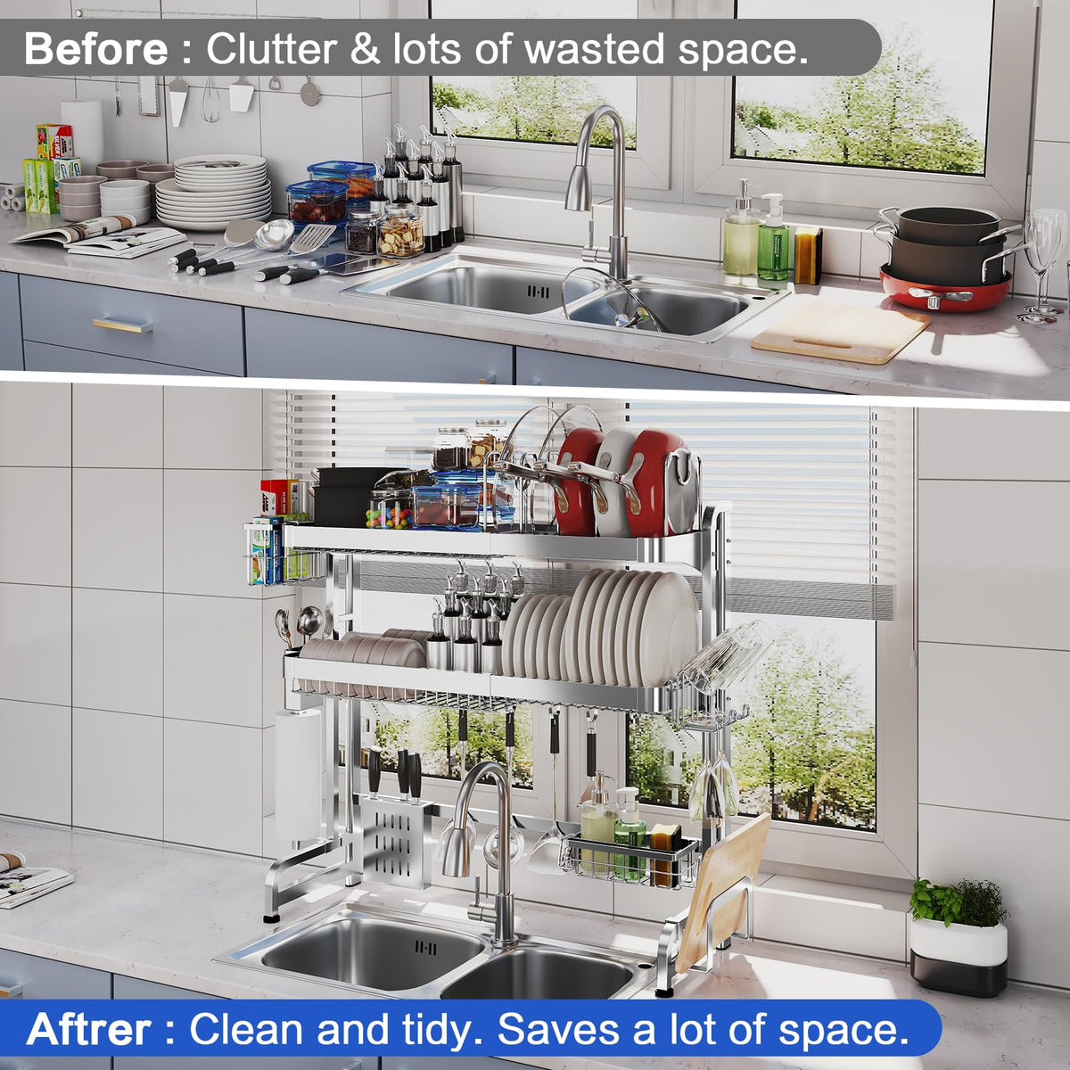 Over The Sink Dish Drying Rack