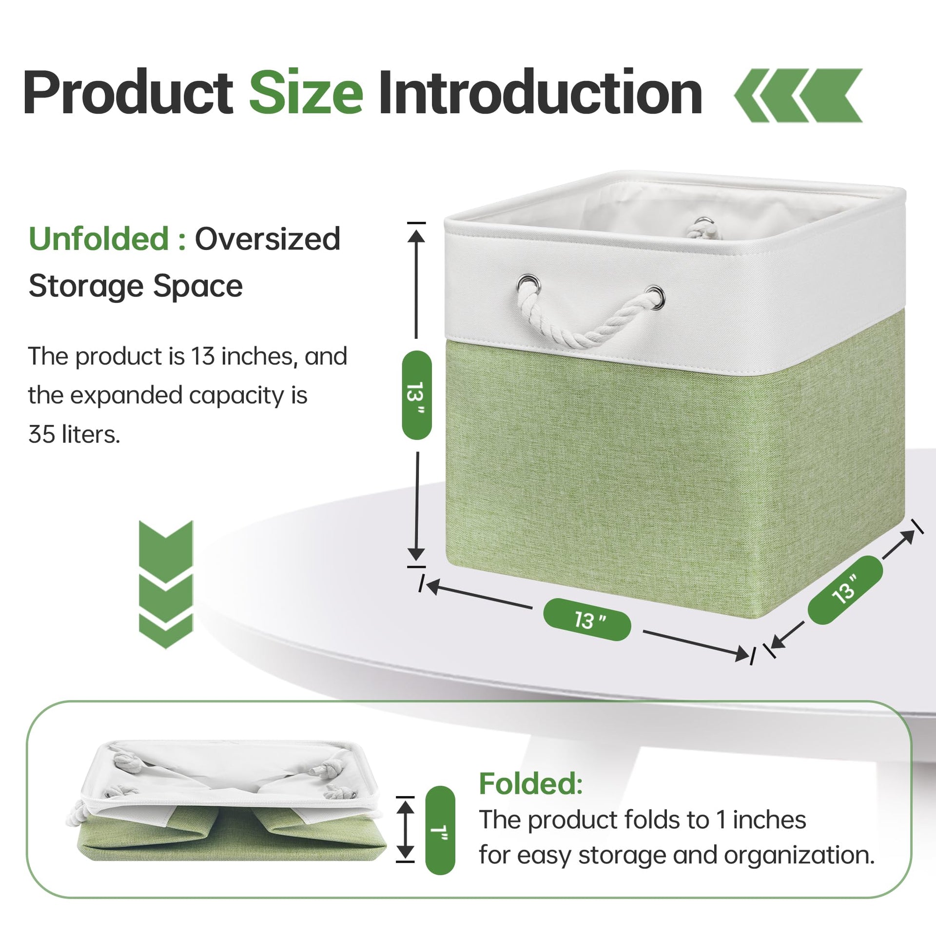 13x13x13 Inch Storage Cube Bins Foldable Organizer Baskets 6 Pack (6 Count)