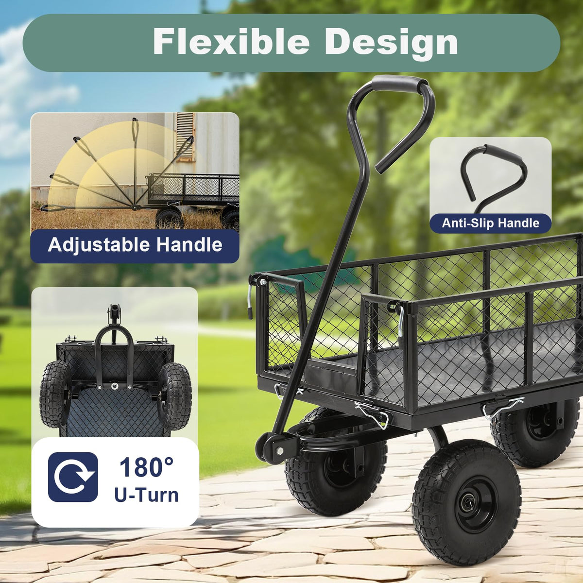 Heavy Duty Garden Wagon Cart
