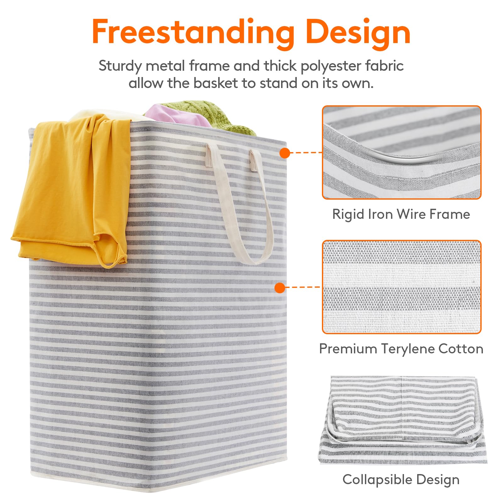 3 Pack Laundry Basket 125L Each (3 Count)