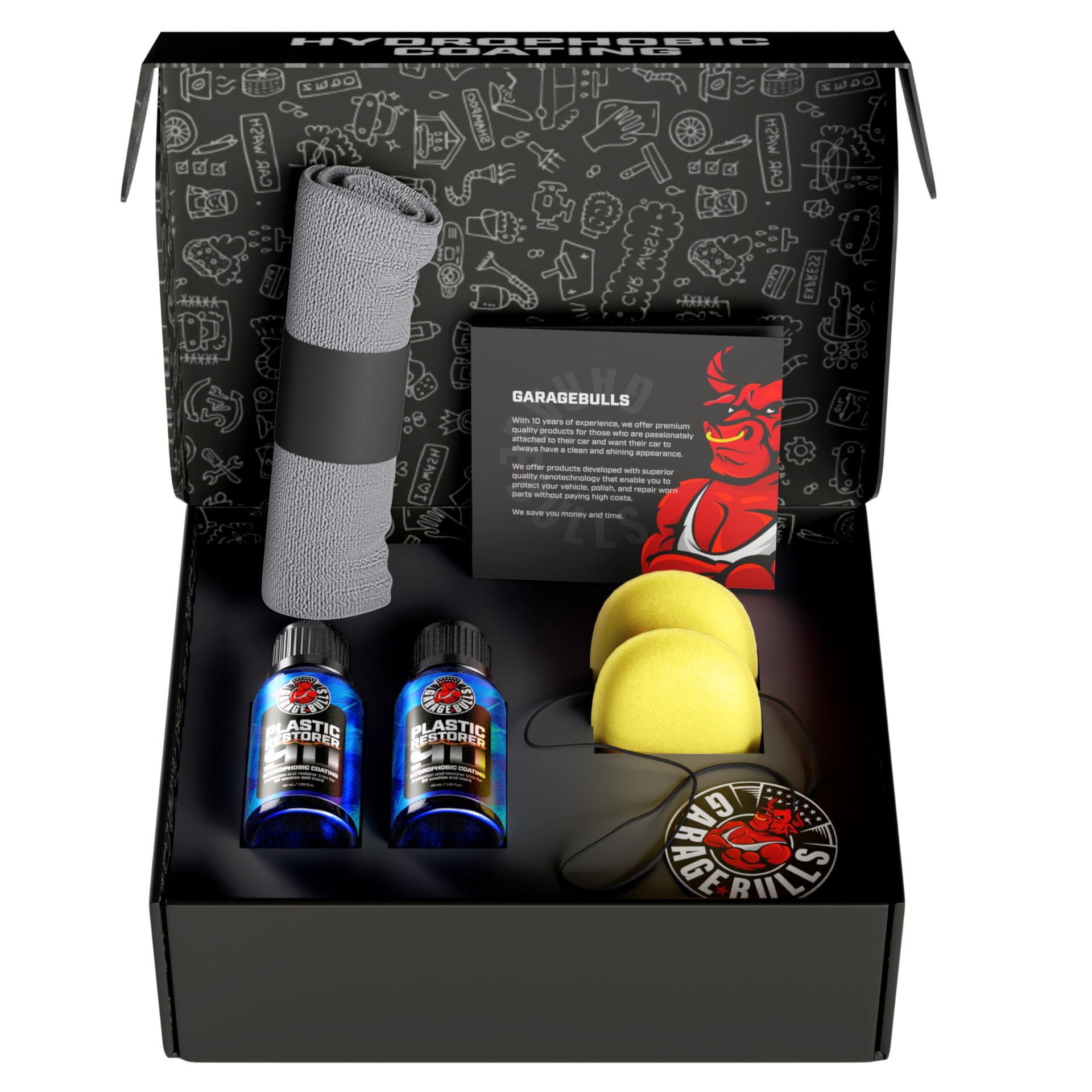 Car Plastic Restorer & Hydrophobic Trim Ceramic Coating Kit Long Lasting Coating Car Accessories 30ml (2 Fl Oz)