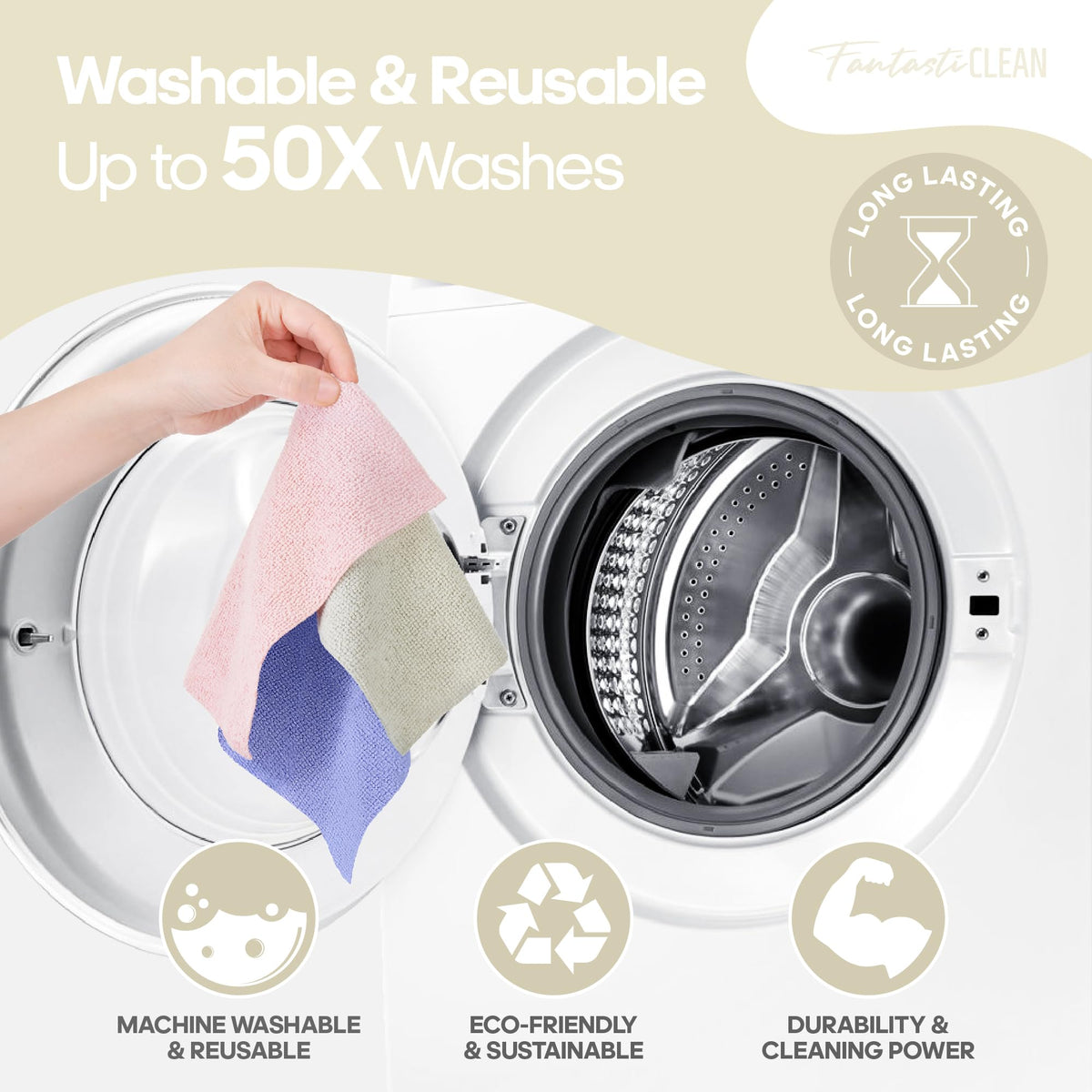 Microfiber Cleaning Cloth Roll 120 Pack (120 Count) - ModHome Supplies