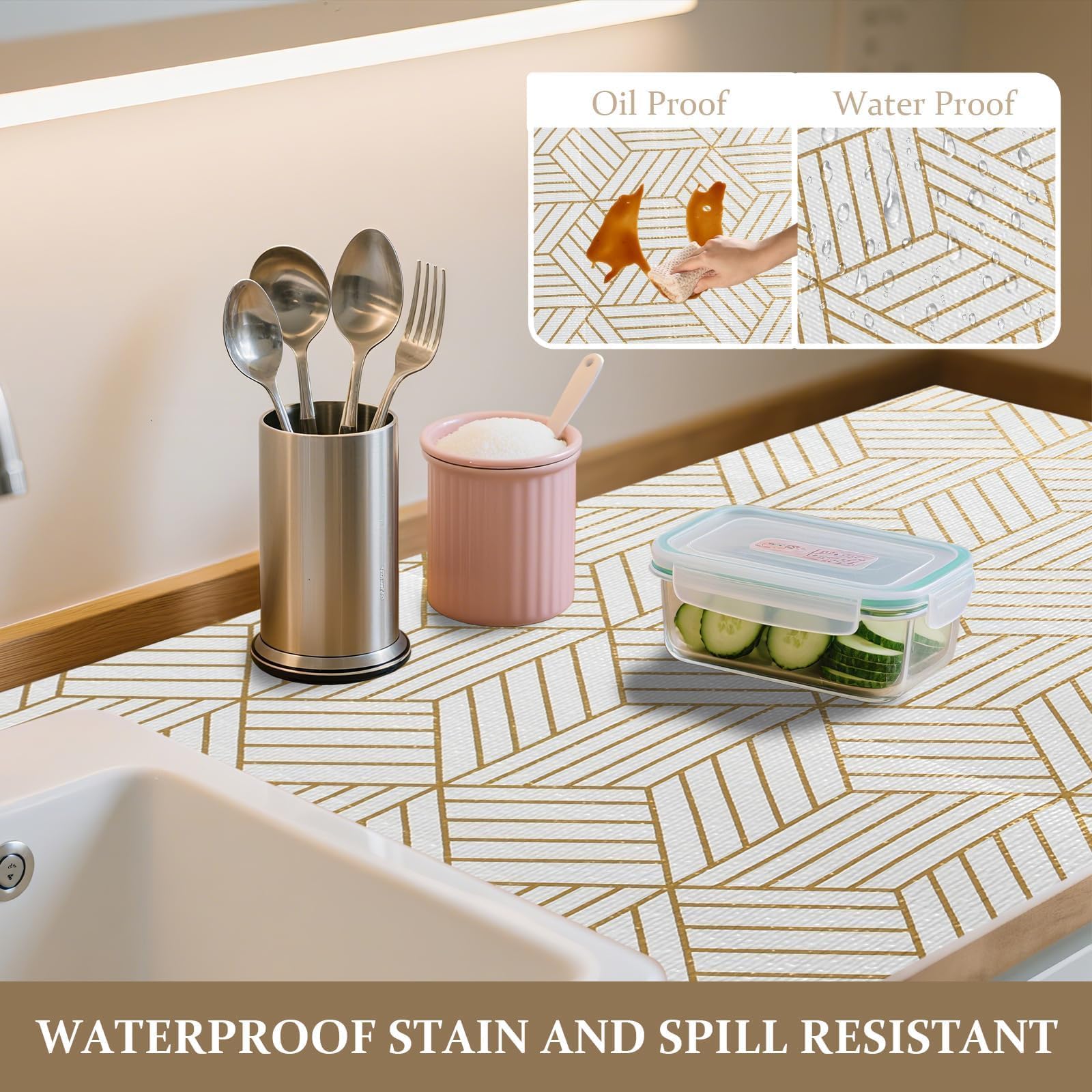 Drawer and Shelf Liner for Kitchen Cabinet Non Adhesive Non Slip 12in x 20FT (20 Sq Ft)