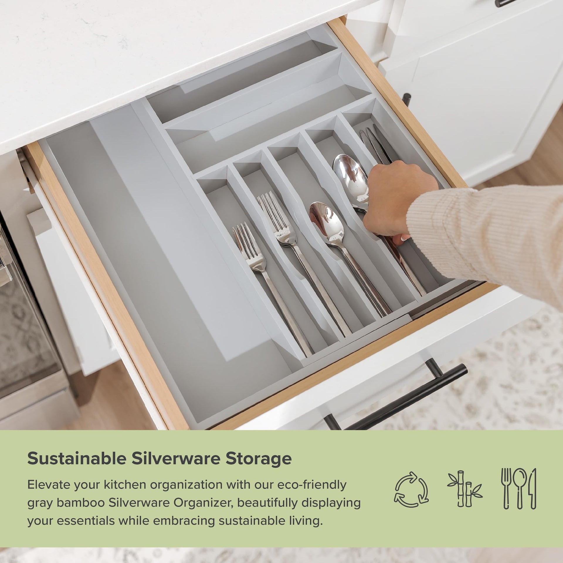 Silverware & Utensil Drawer Organizer