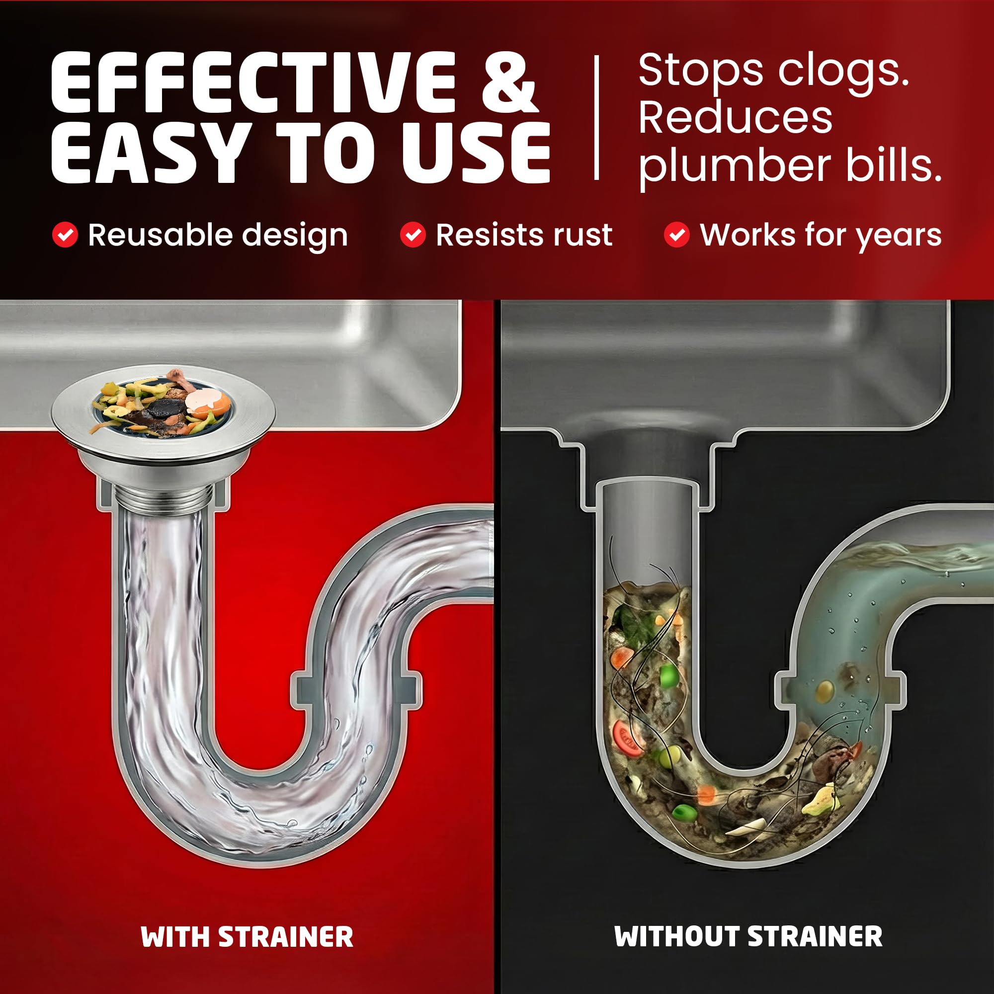 Kitchen Sink Drain Strainer