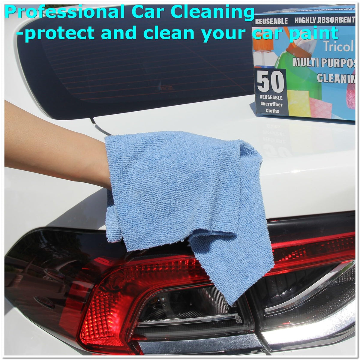 50PK Profesional Resuable Lint Free Microfiber Edgeless Cleaning Cloth Cleaning Rags (50 Count)