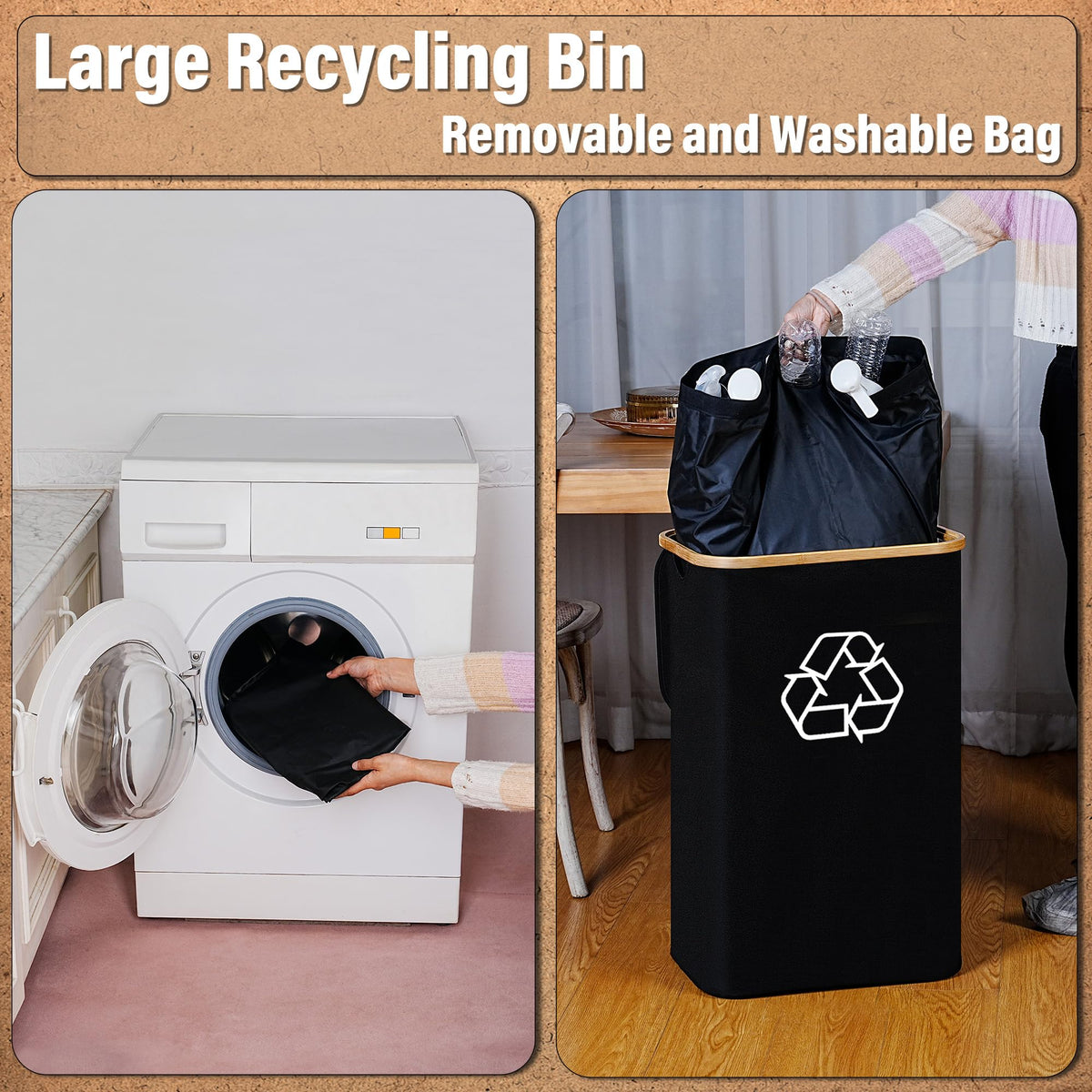 Recycling Bin for Kitchen 26 Gallon