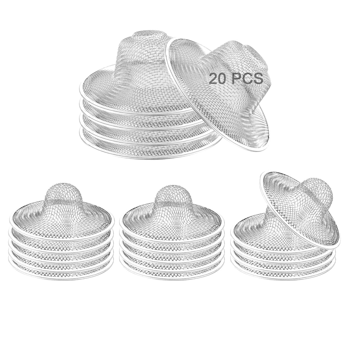 20PCS Stainless Steel Slop Basket Filter Trap
