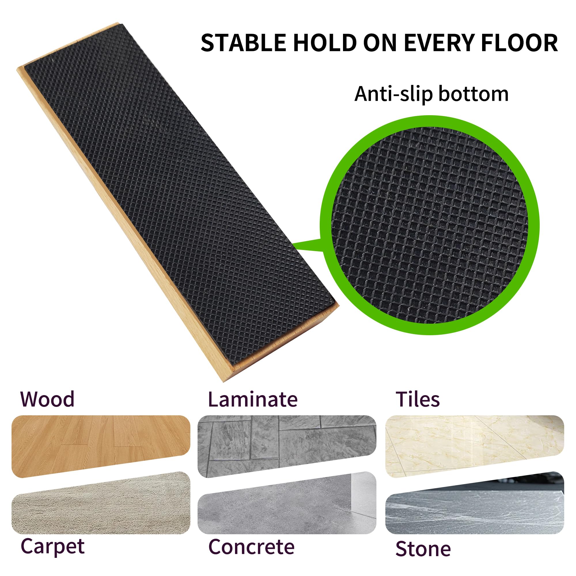 4 Pack Wooden Door Stop