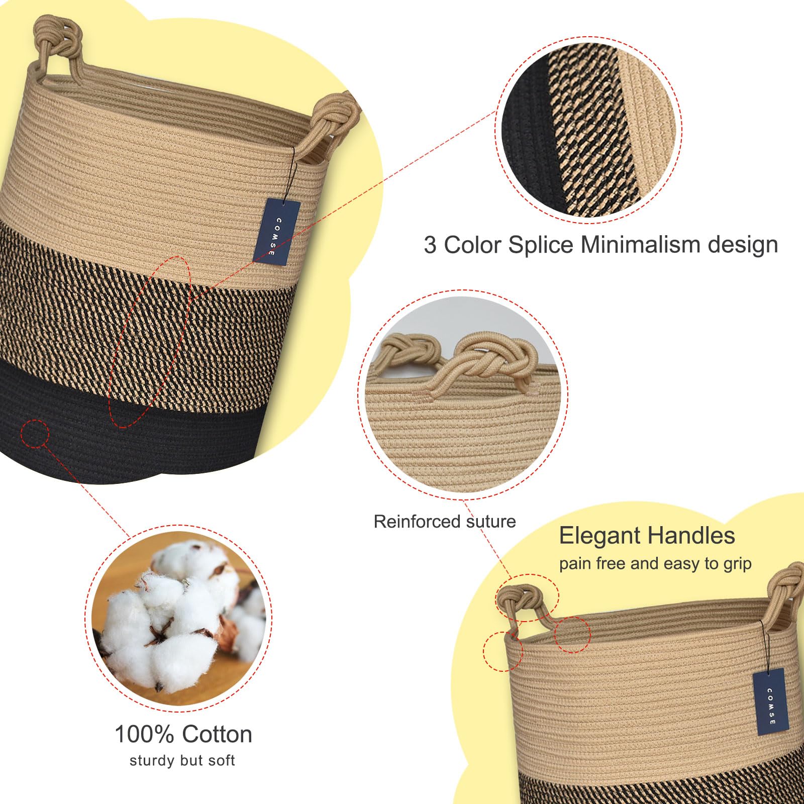 Tall Woven Blanket & Laundry Basket