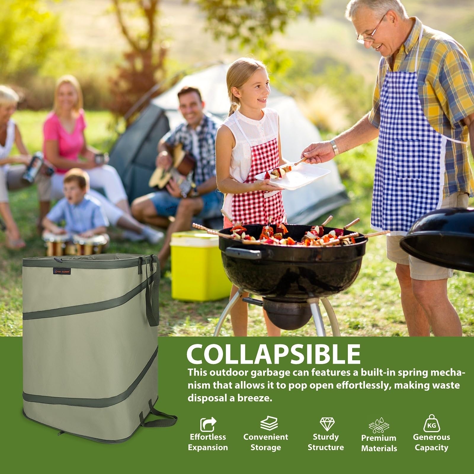 46 Gallon Square Collapsible Yard Waste Containers