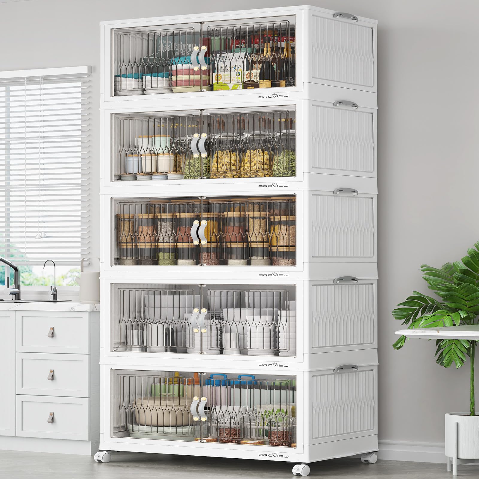 600Qt Stackable Storage Bins with Lid (5 Count)
