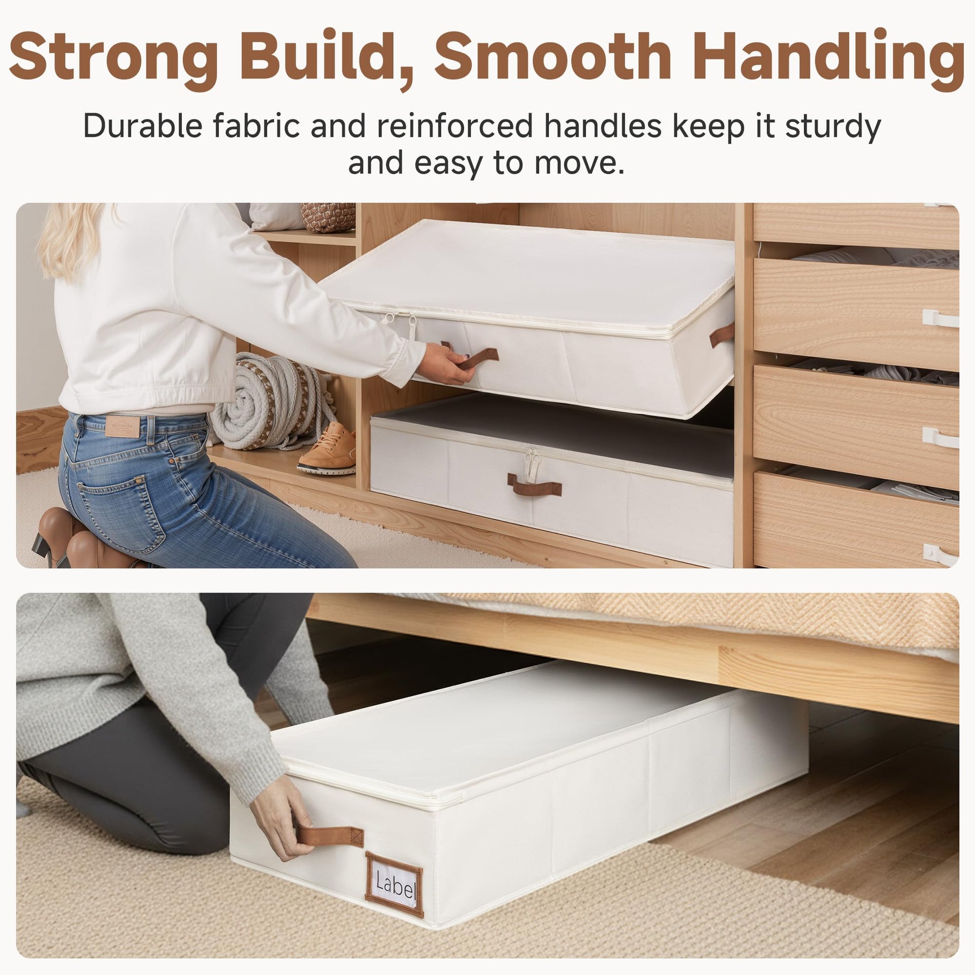 7 Inch Low Profile Under Bed Clothes Storage Bins with Lids (2 Count)