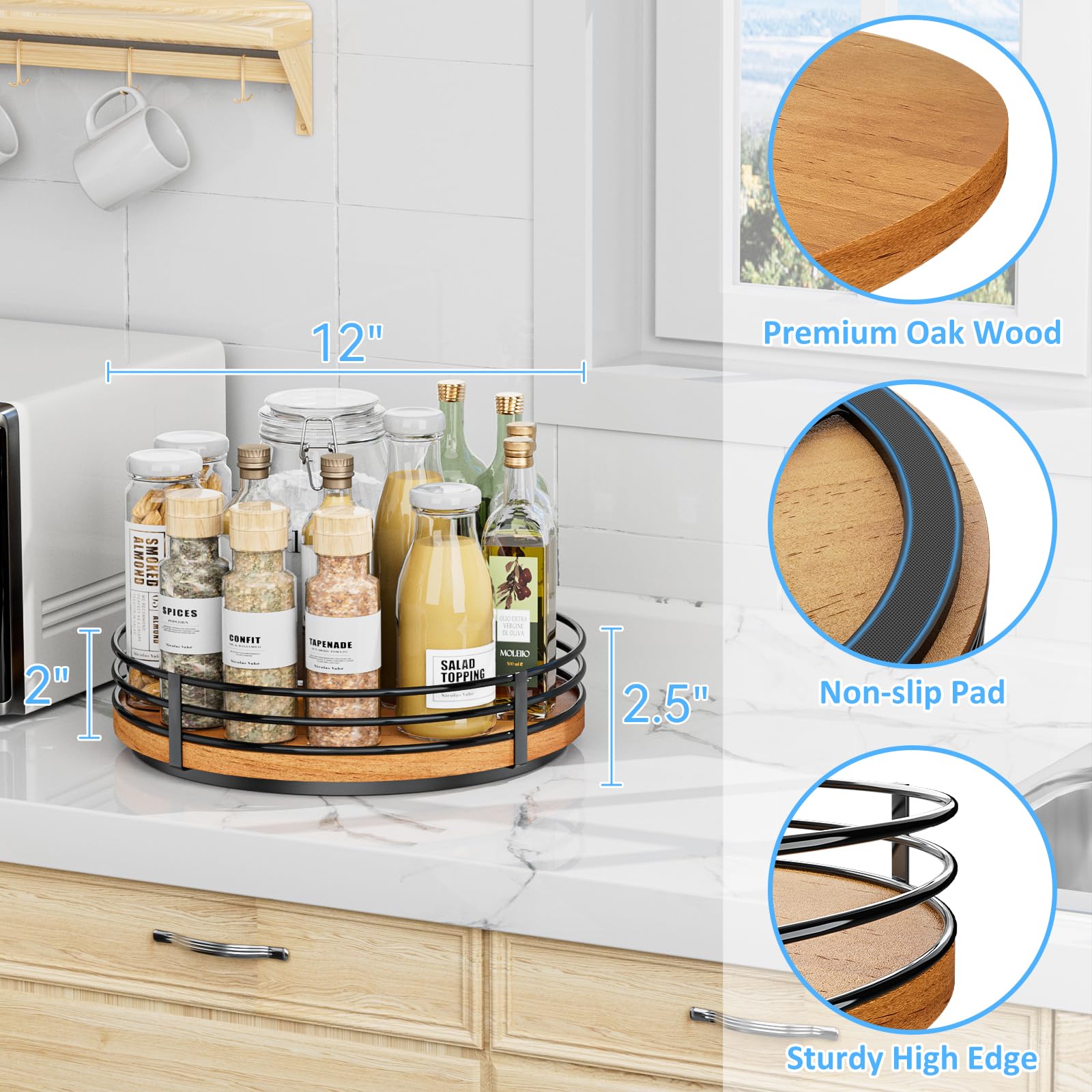 12" Lazy Susan Turntable Organizer