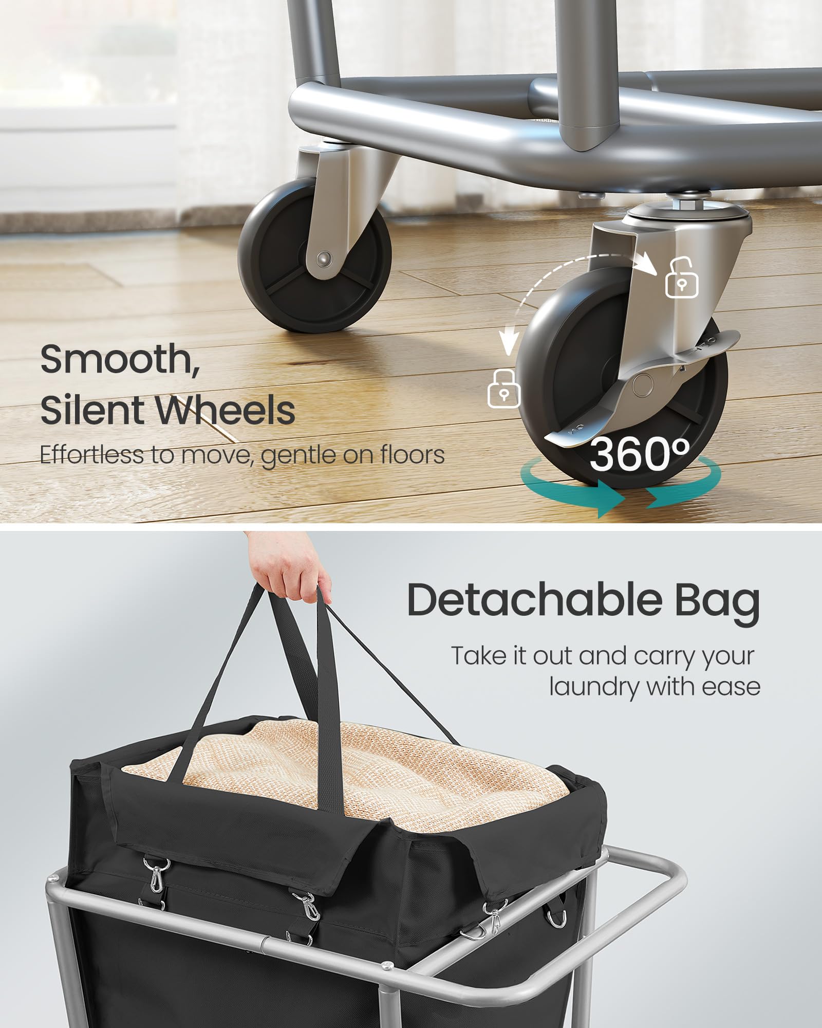 Laundry Basket with Wheels - ModHome Supplies