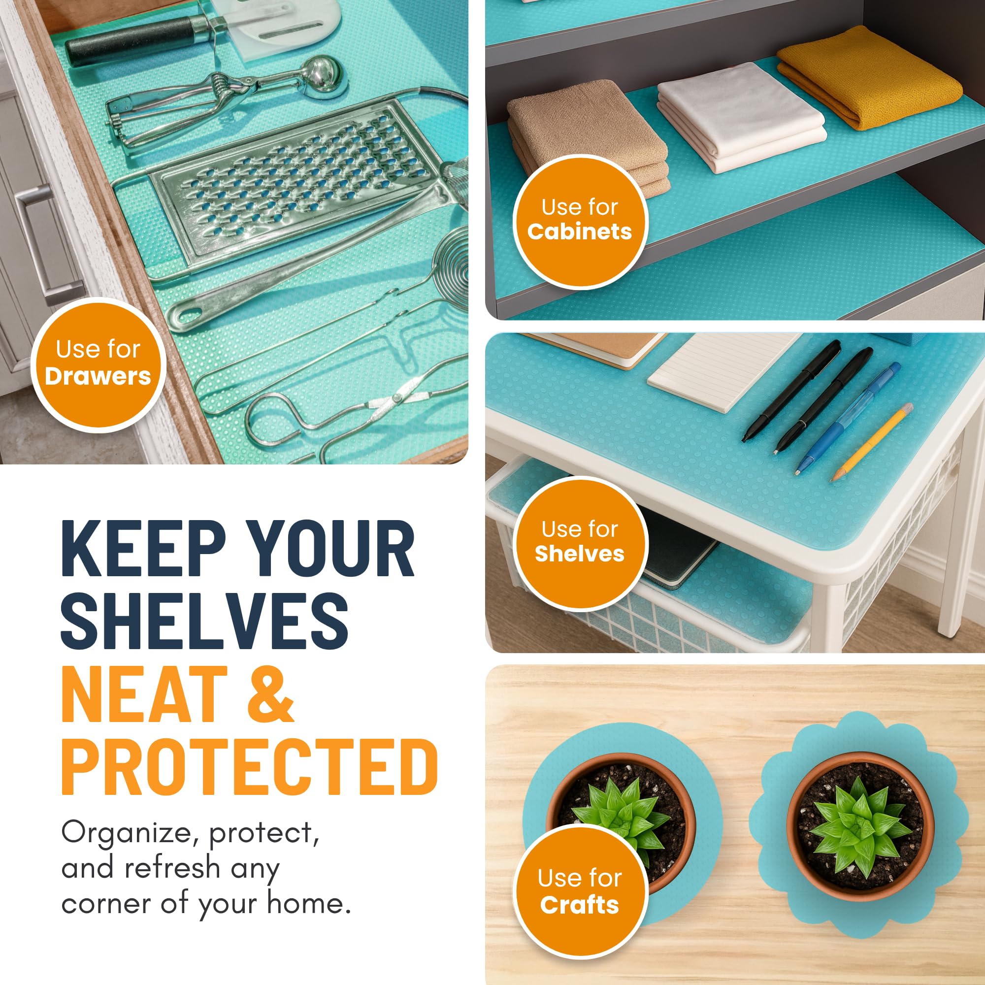 Refrigerator Liners for Shelves (12 Count)