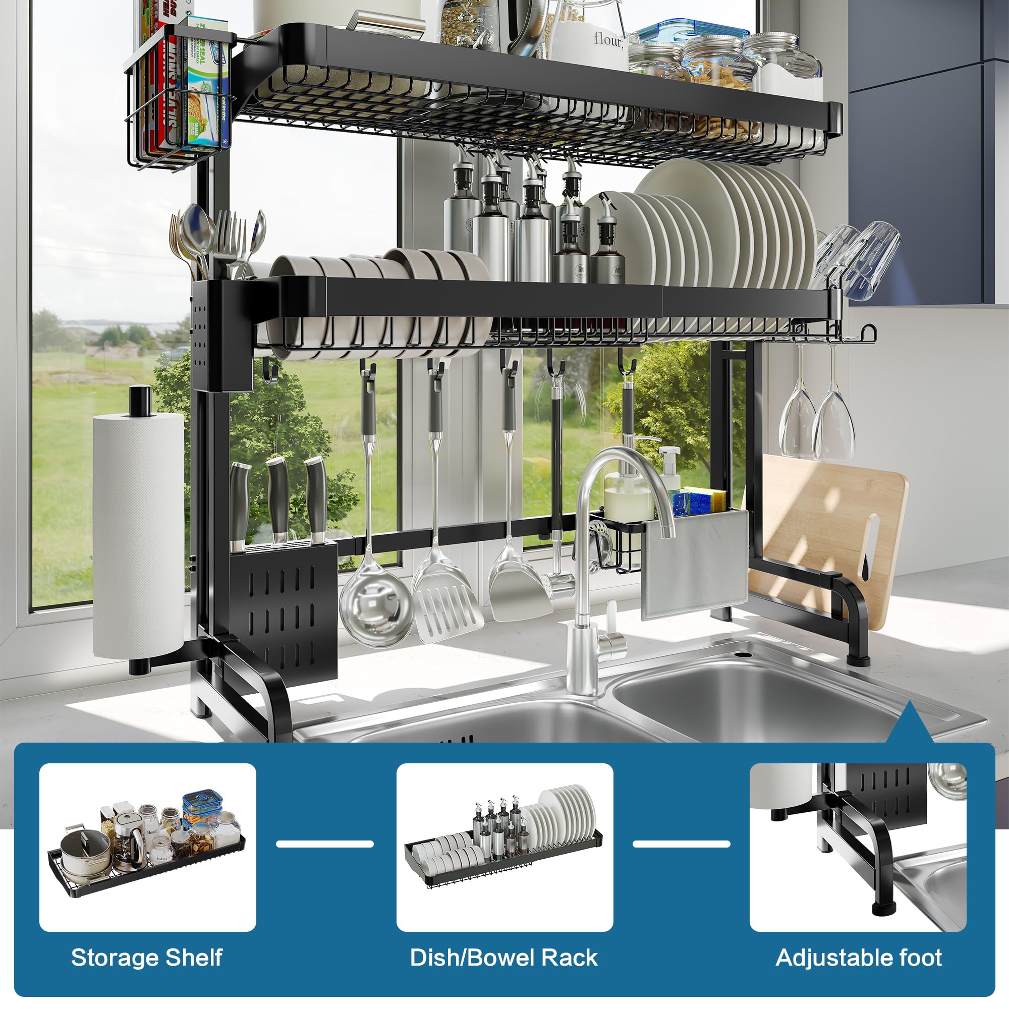 Over The Sink Dish Drying Rack