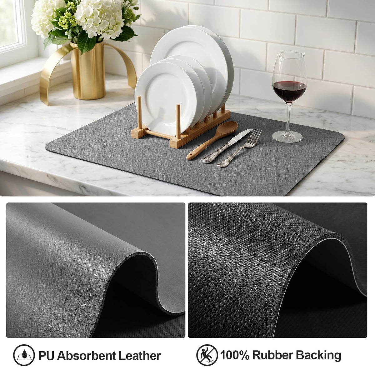 Dish Drying Mat for Kitchen Counter