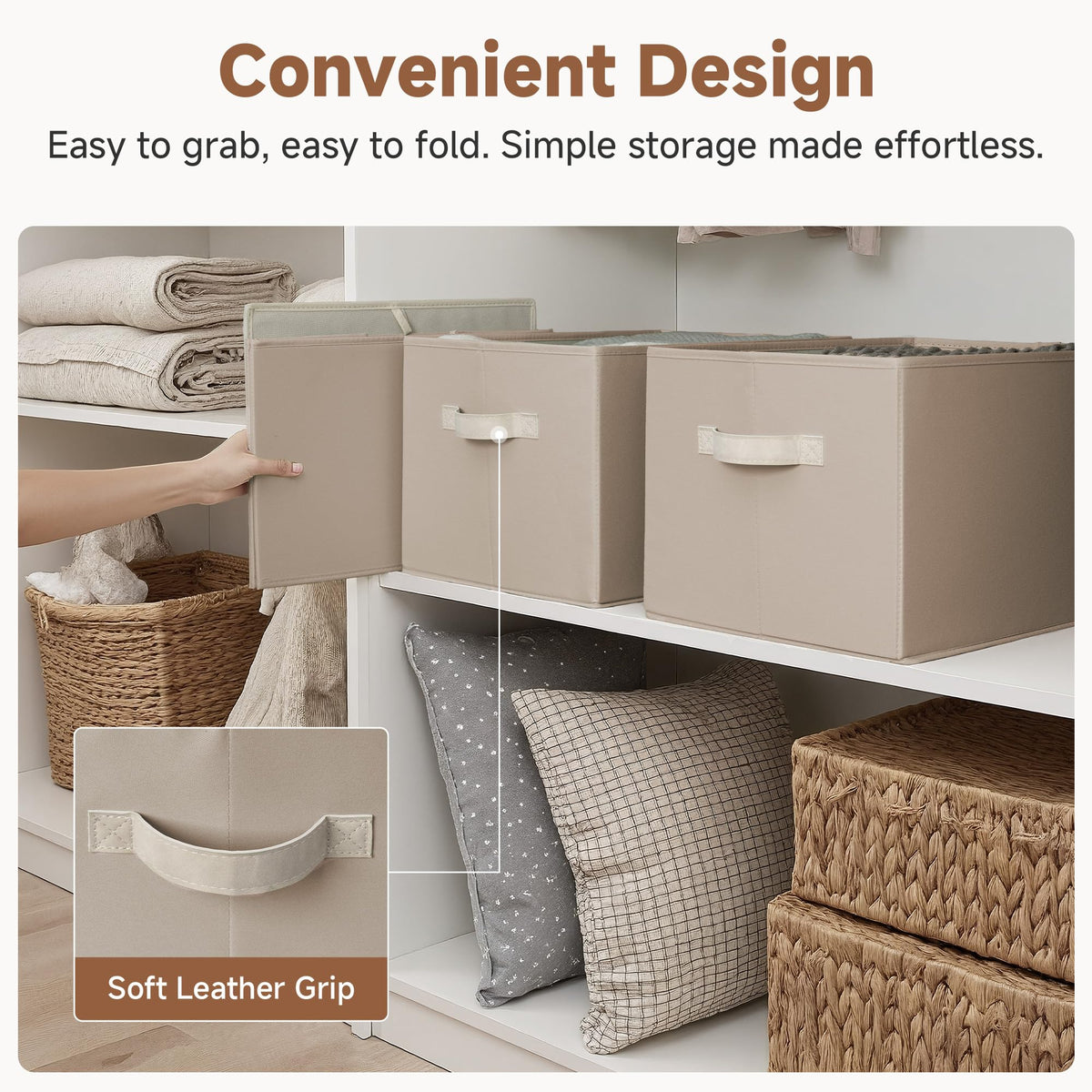 Storage Baskets for Shelves (3 Count)