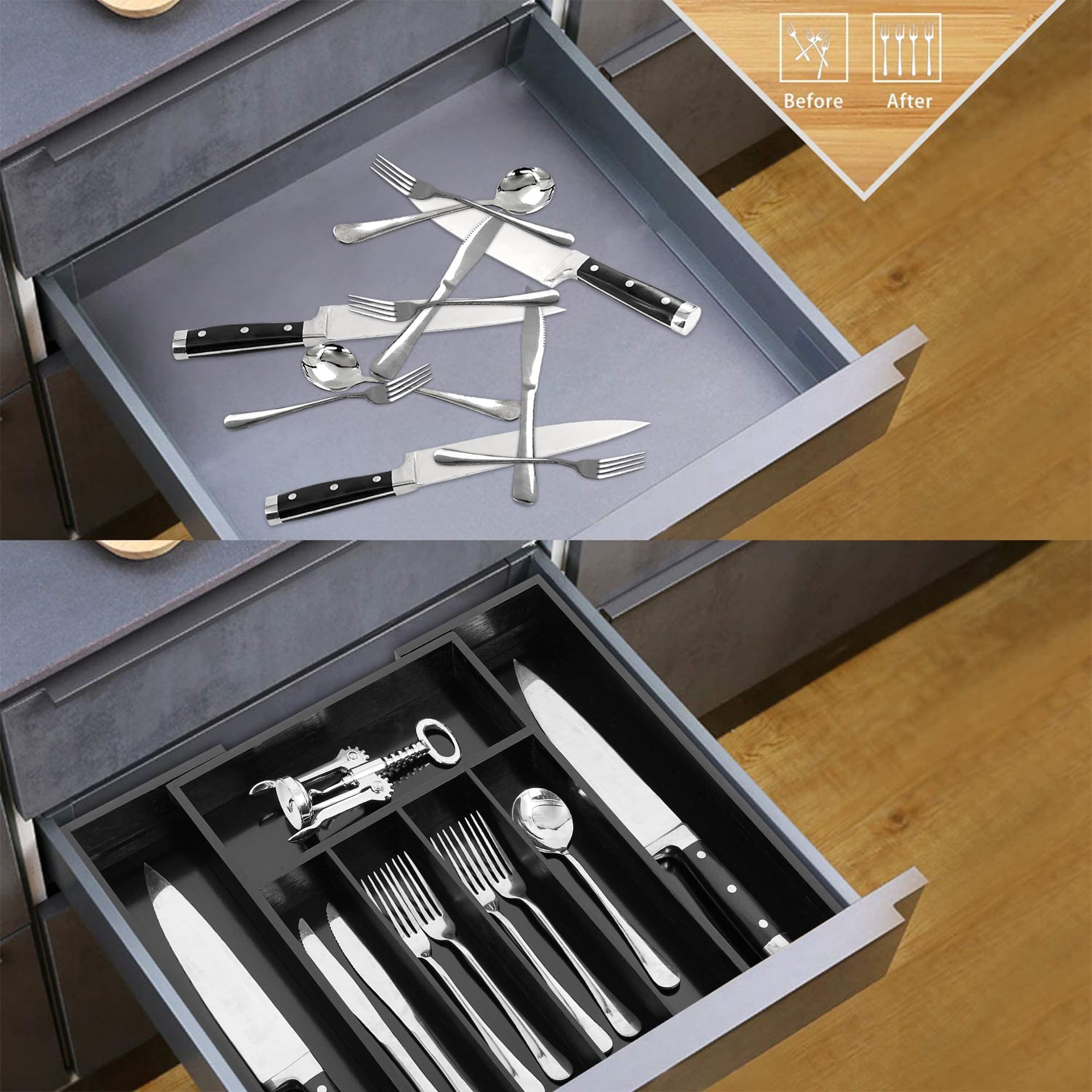 Bamboo Drawer Organizer