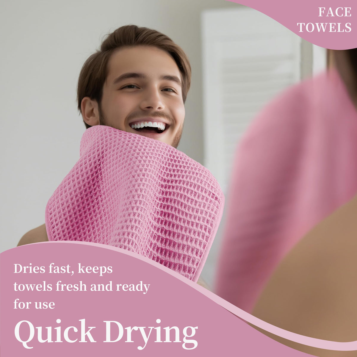 ber Waffle Face Towels (2 Count)