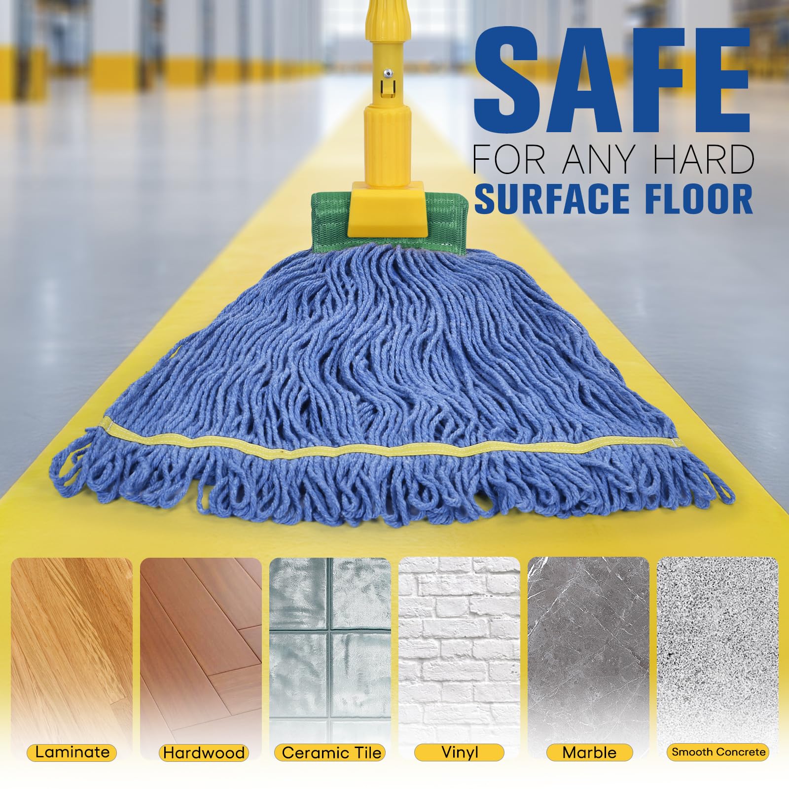 Matthew Cleaning Commercial Mop Head Replacement (6 Count)
