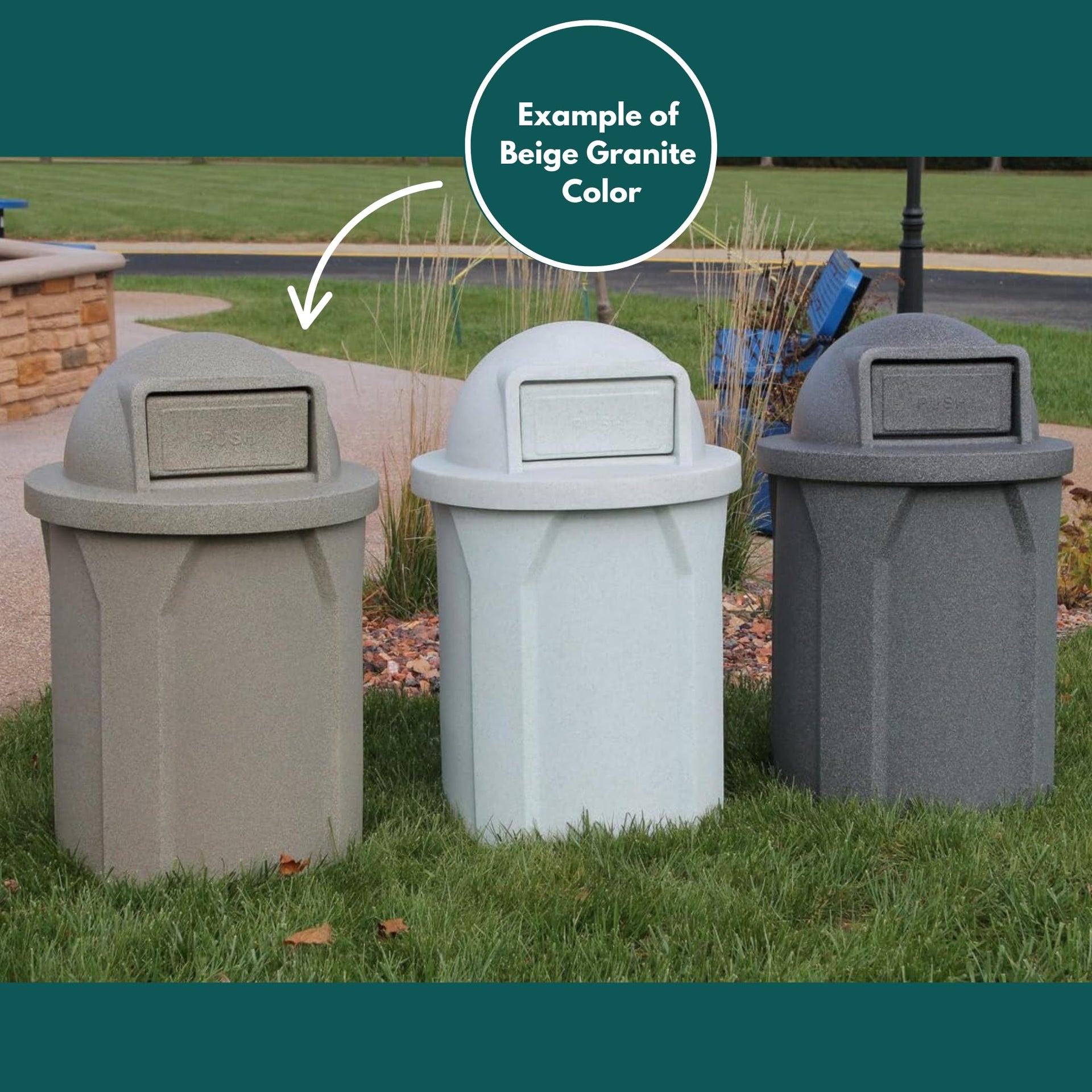 Campus Collection 42 Gallon Commercial Trash Can with Lid