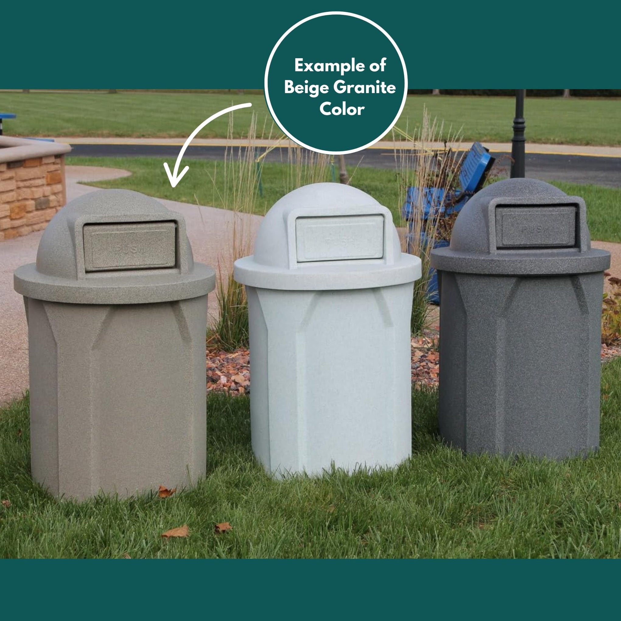 Campus Collection 42 Gallon Commercial Trash Can with Lid