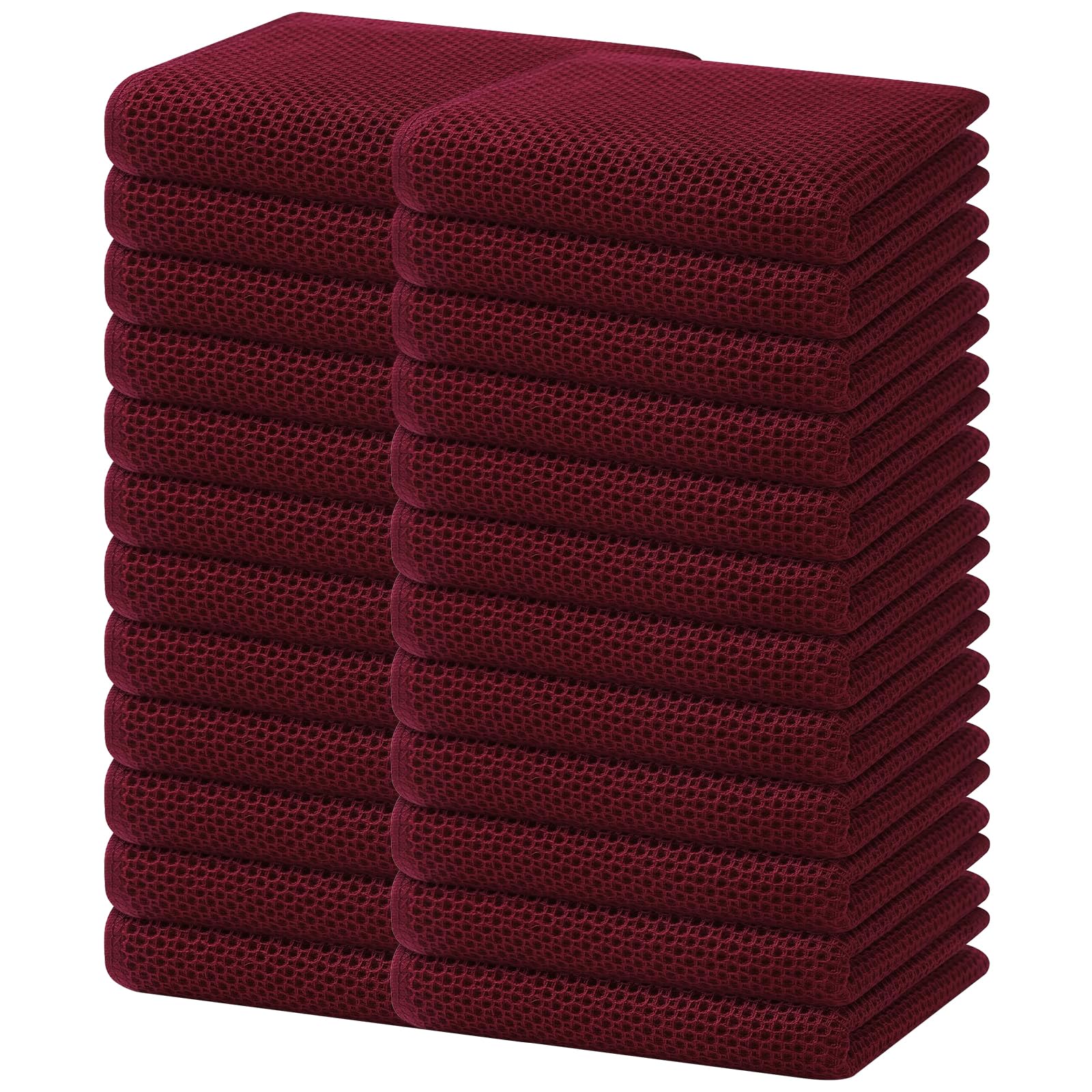 100% Cotton Waffle Weave Kitchen Dish Towels 24 (24 Count)