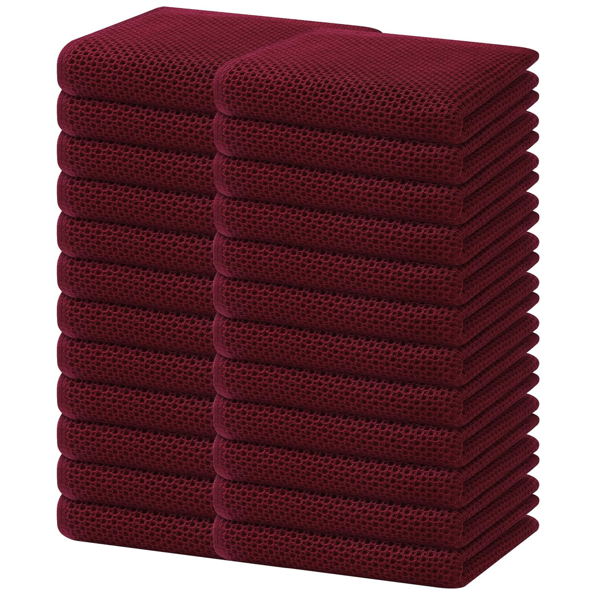 100% Cotton Waffle Weave Kitchen Dish Towels 24 (24 Count)