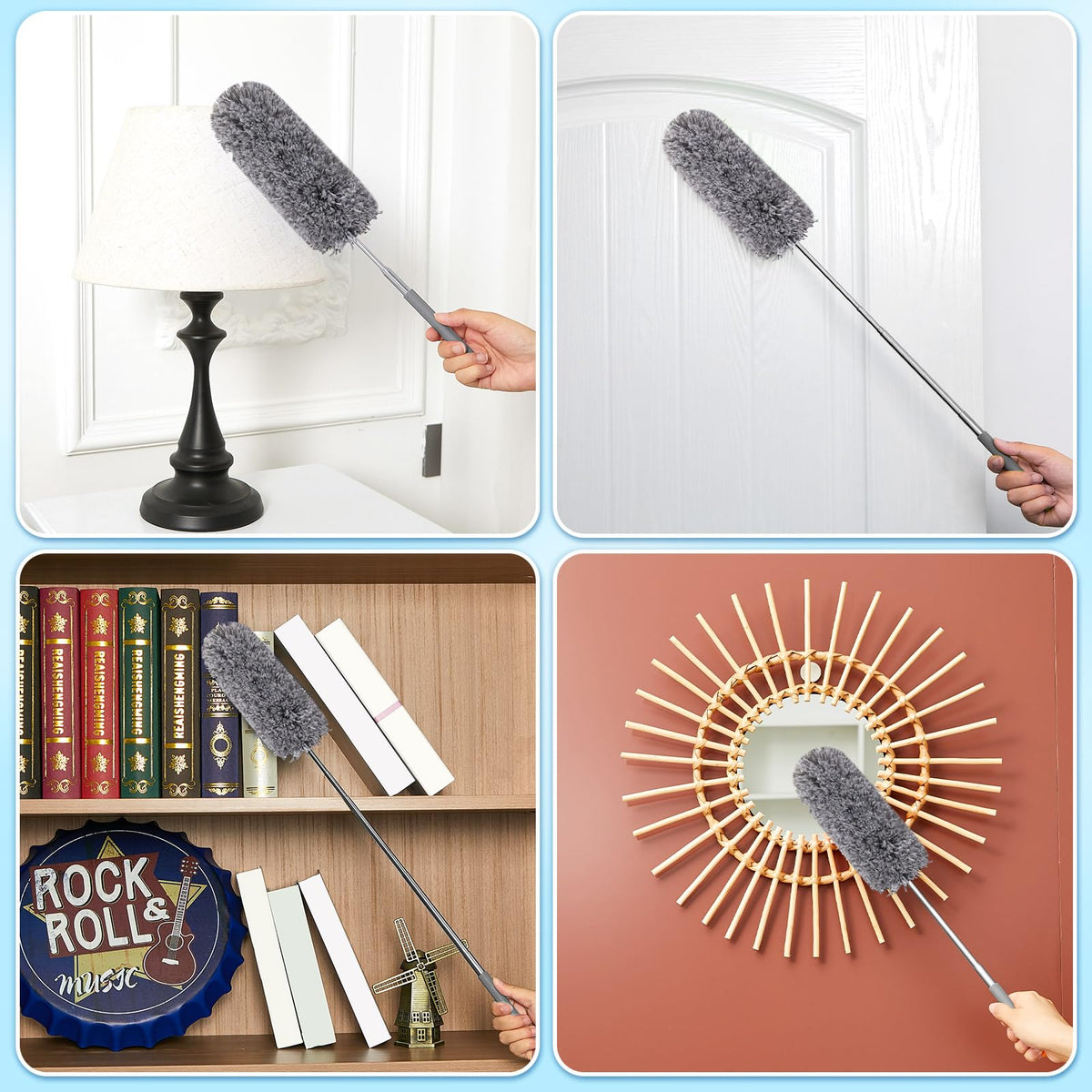 12 Pcs Microfiber Feather Duster for Cleaning (12 Count)