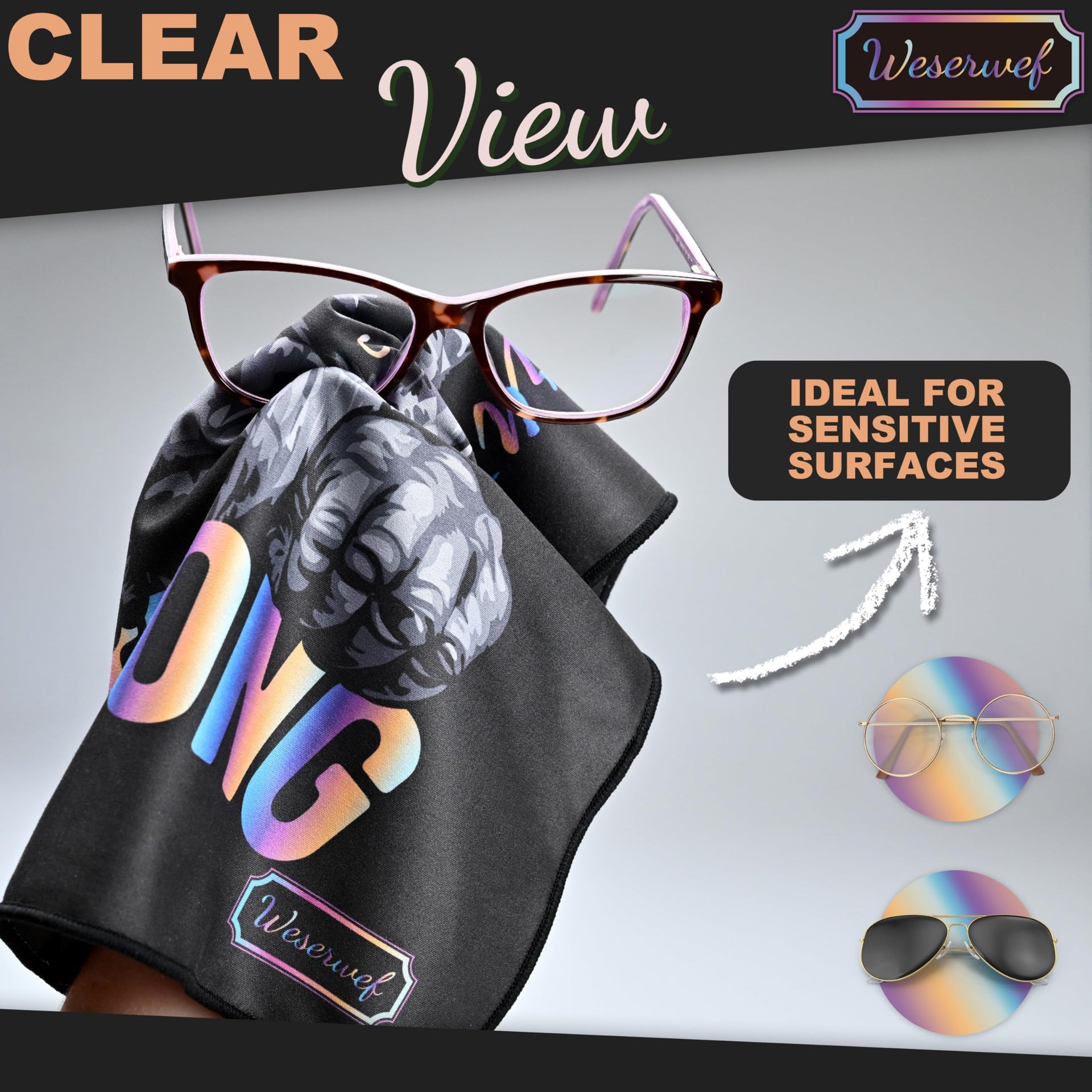 Design Microfiber Glasses Cleaning Cloth