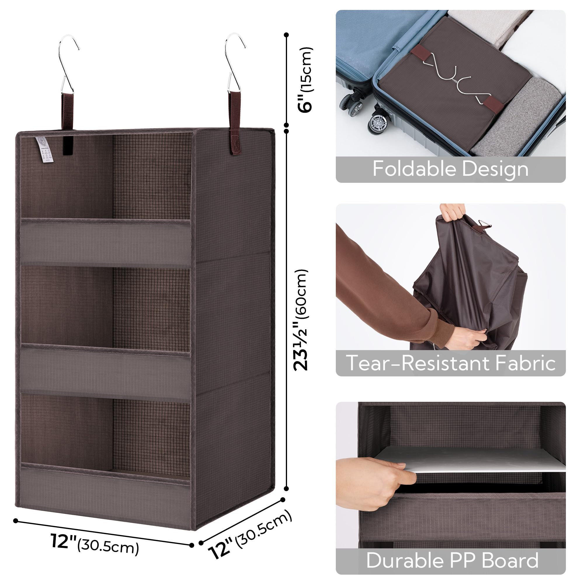 3 Shelf Hanging Closet Organizer (2 Count)