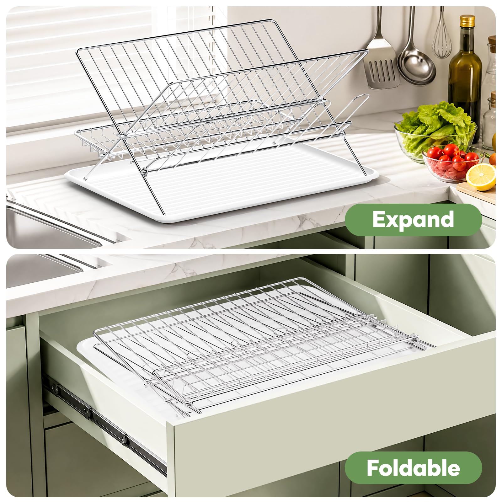 Dish Rack with Drip Tray
