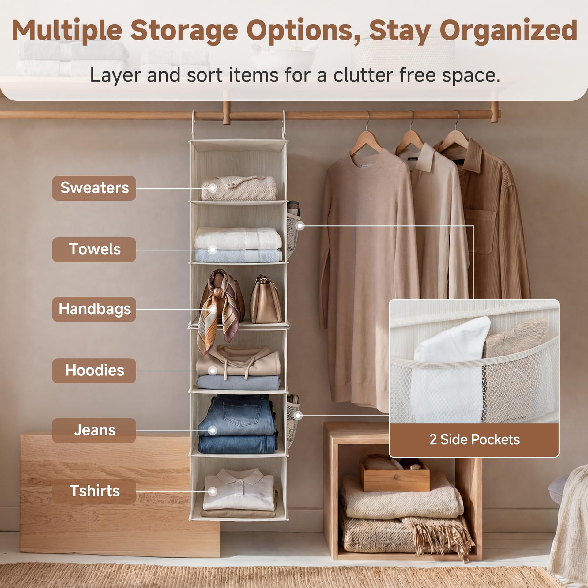 6 Shelf Closet Organizers