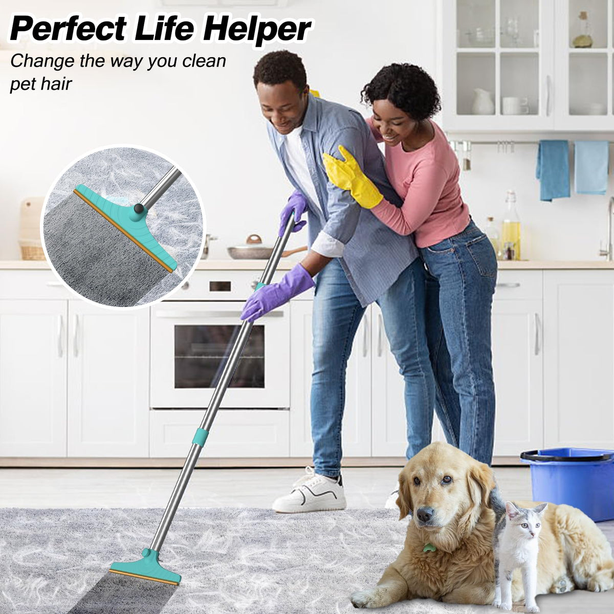 Carpet Rake for Pet Hair Removal
