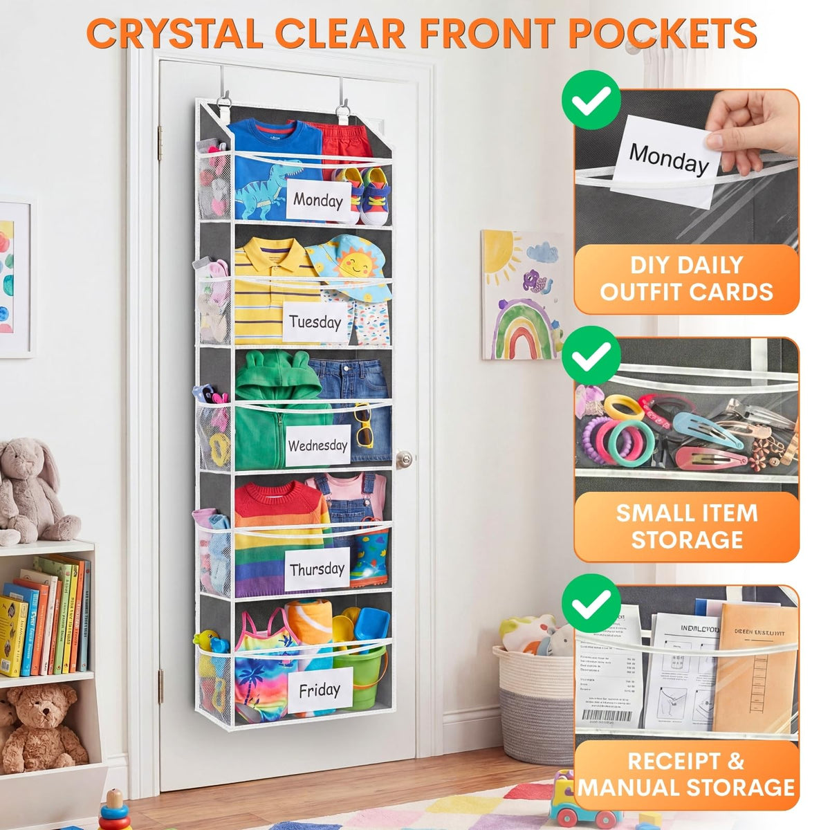2P 5Tiers Over Door Organizer
