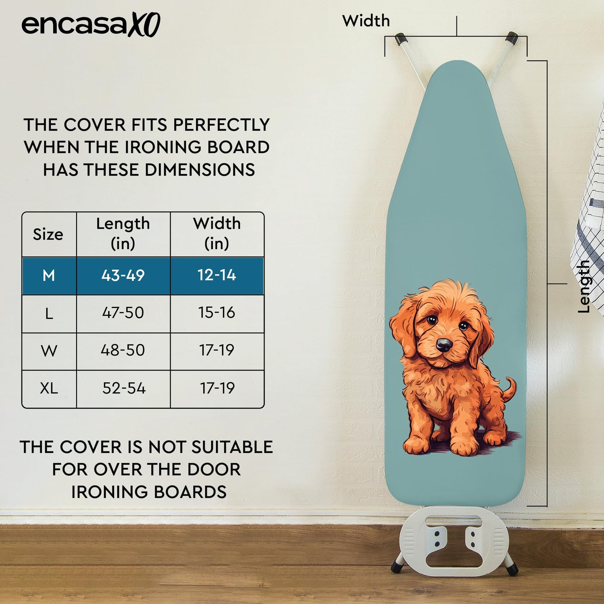 Padded Ironing Board Cover and Pad 42"x14" Tommy