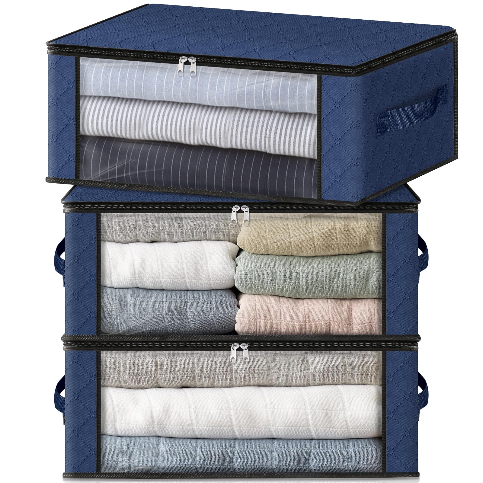 3 Pack Clothes Organizer Storage Bags (3 Count)