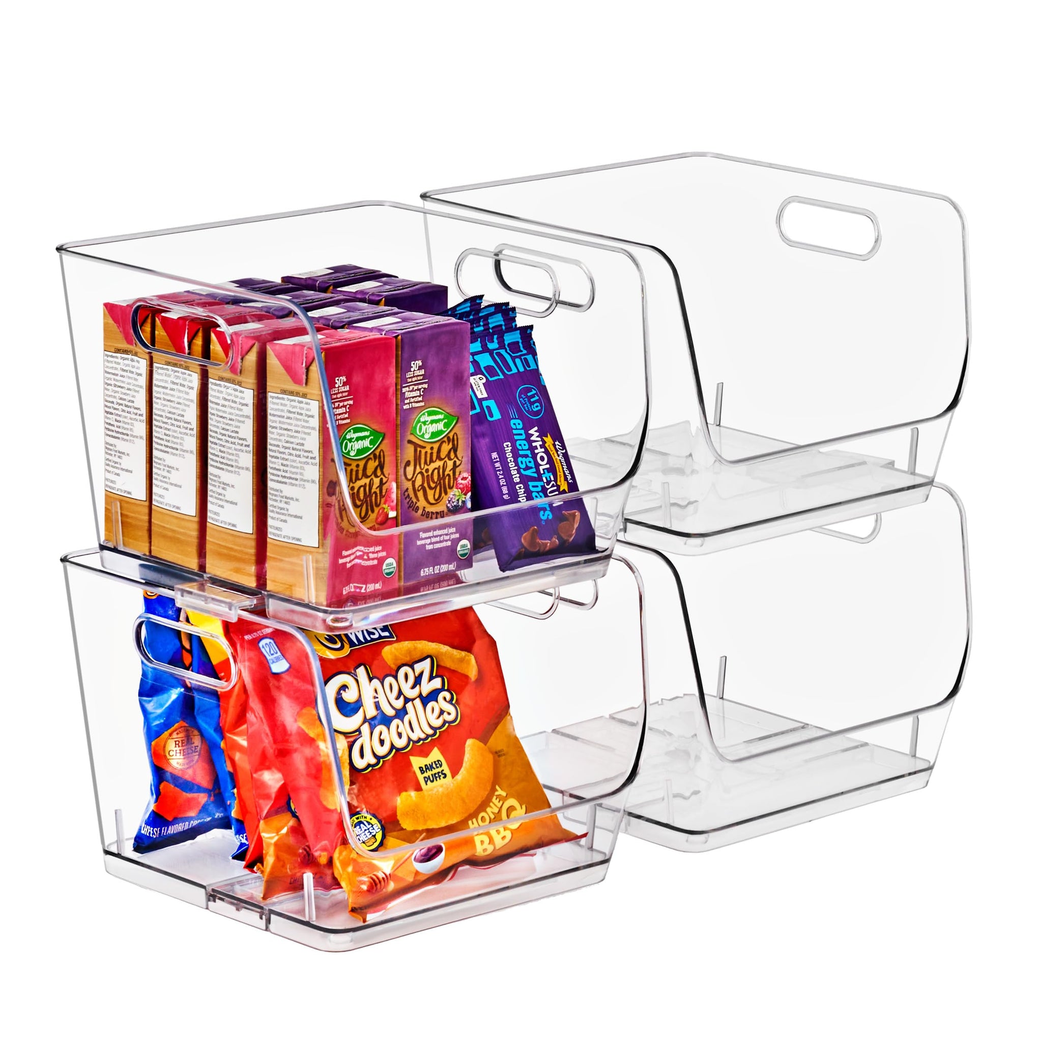 Stackable Storage Bins Open Front